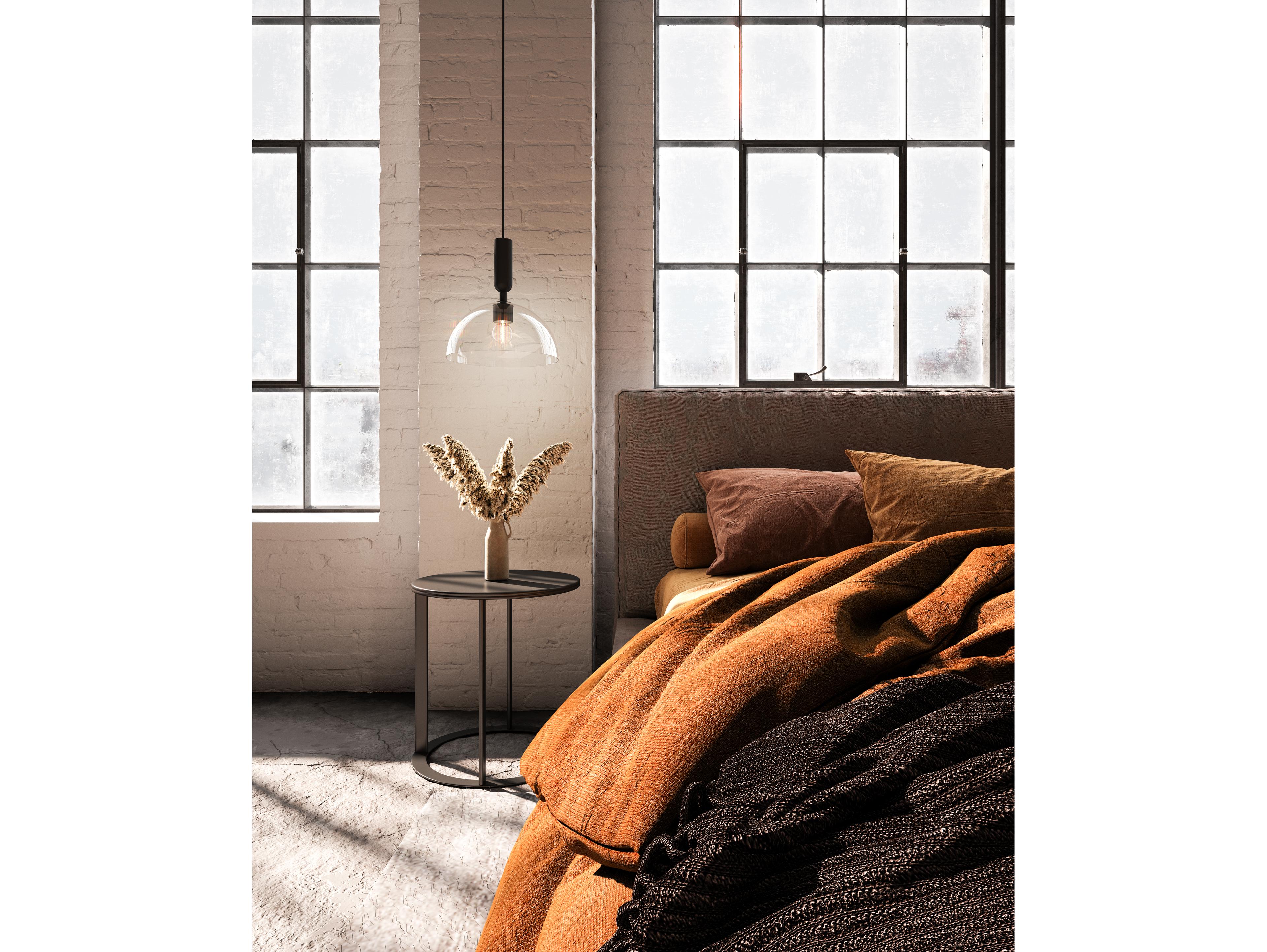 Alora Mood Jude 1-Light Matte Black Dome Mini Pendant
