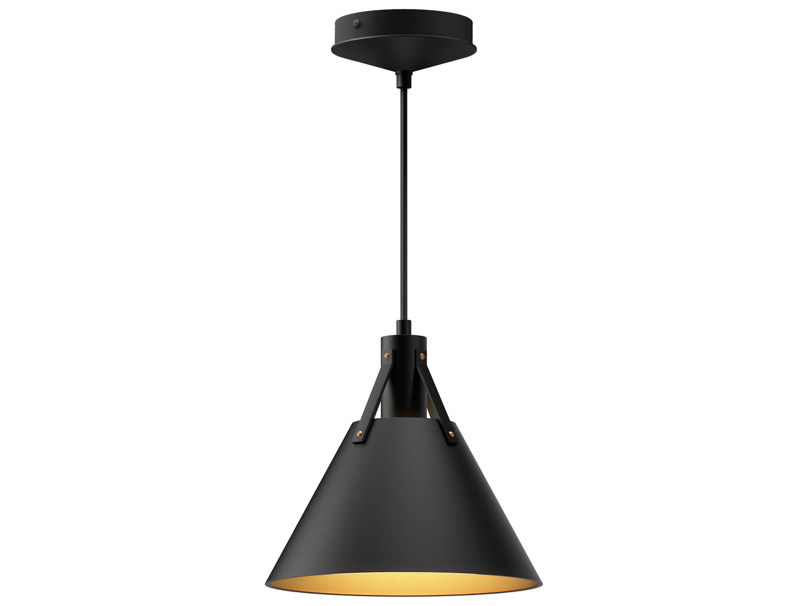 Alora Mood Archer 1-Light Matte Black Mini Pendant