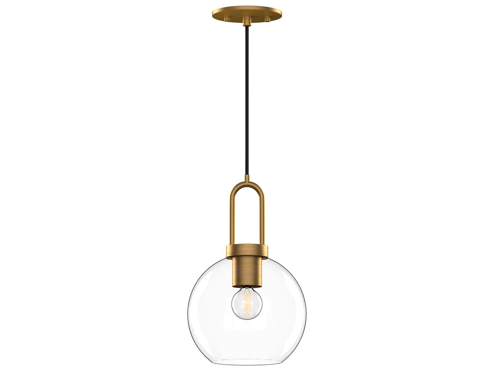Alora Mood Soji 1-Light Aged Gold Globe Mini Pendant