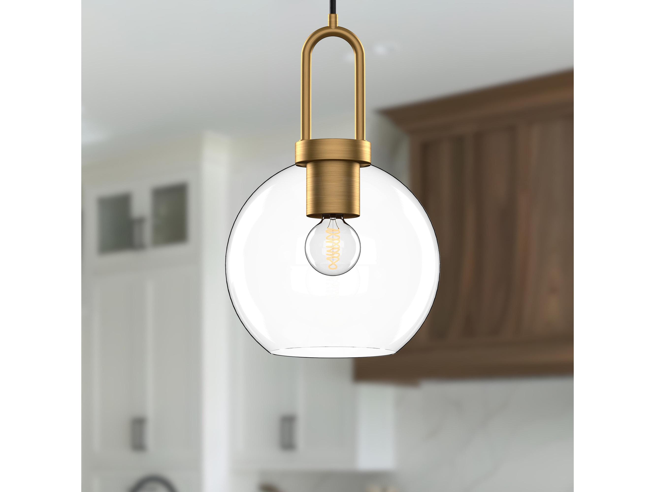 Alora Mood Soji 1-Light Aged Gold Globe Mini Pendant