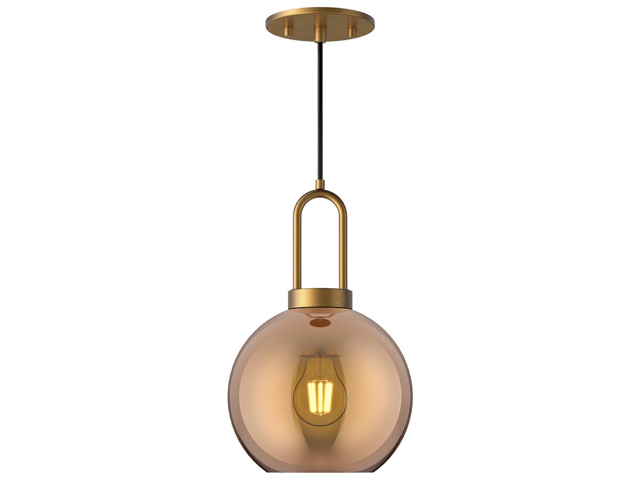 Alora Mood Soji 1-Light Aged Gold Globe Mini Pendant