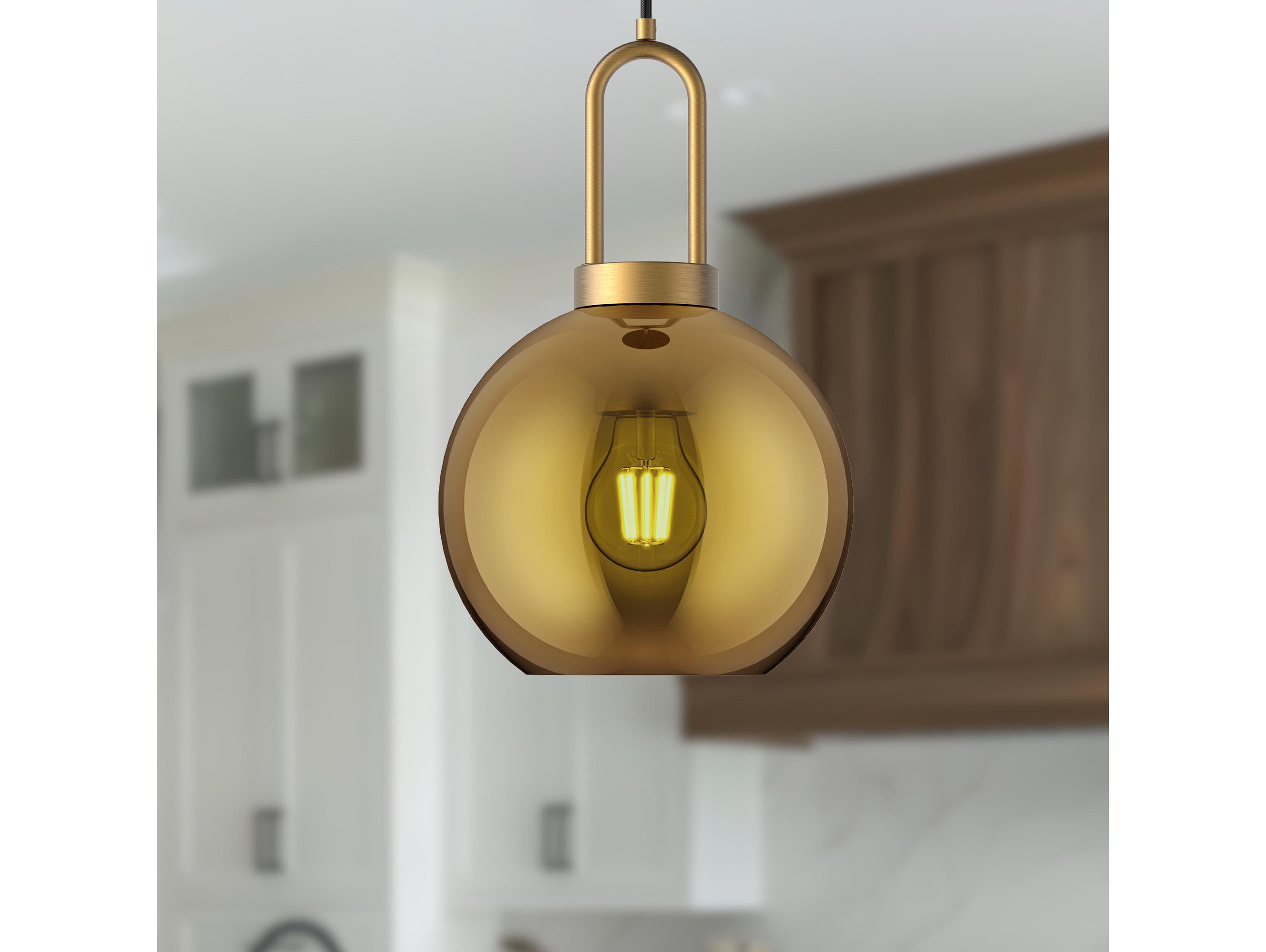Alora Mood Soji 1-Light Aged Gold Globe Mini Pendant