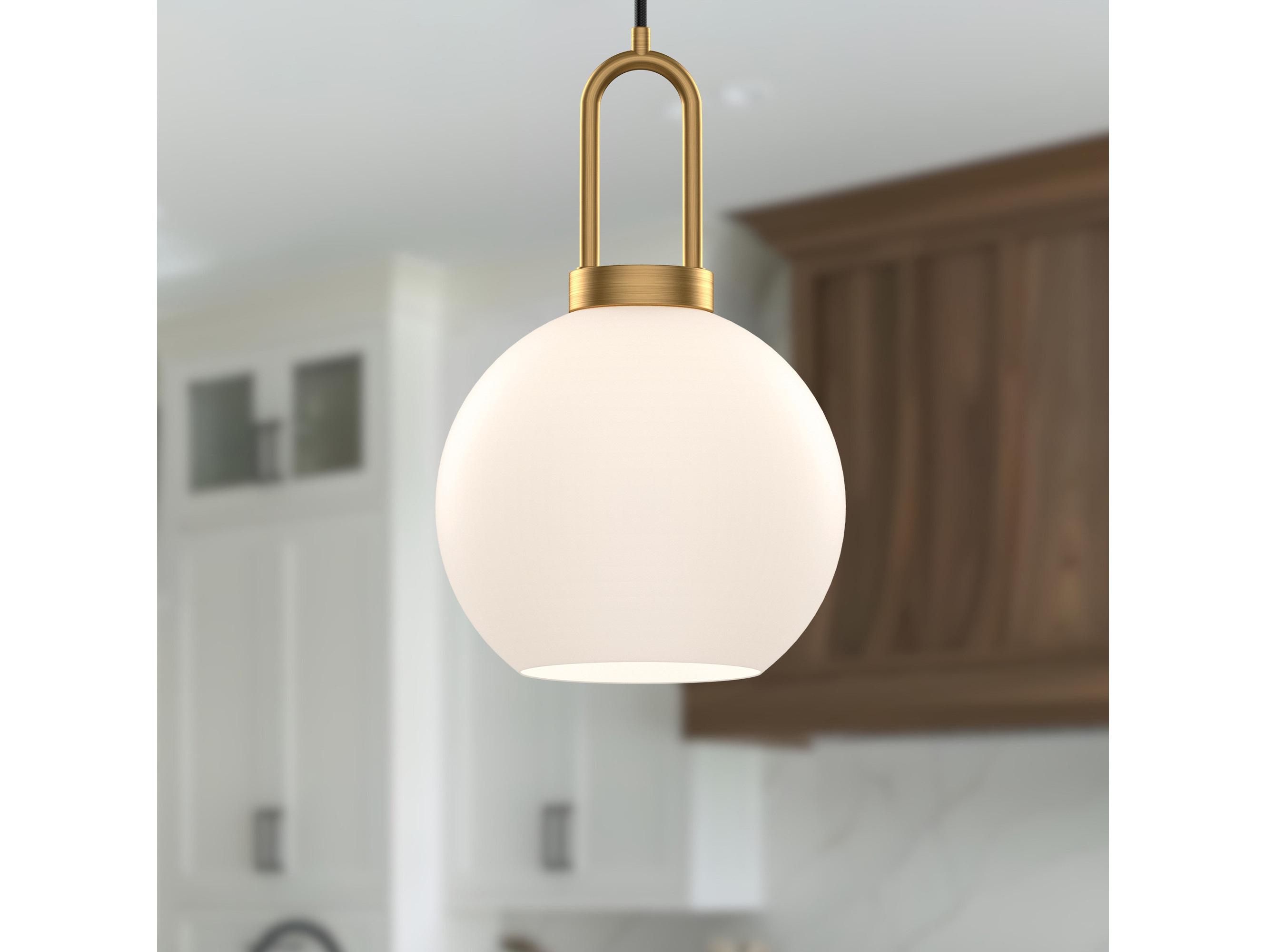 Alora Mood Soji 1-Light Aged Gold Globe Mini Pendant