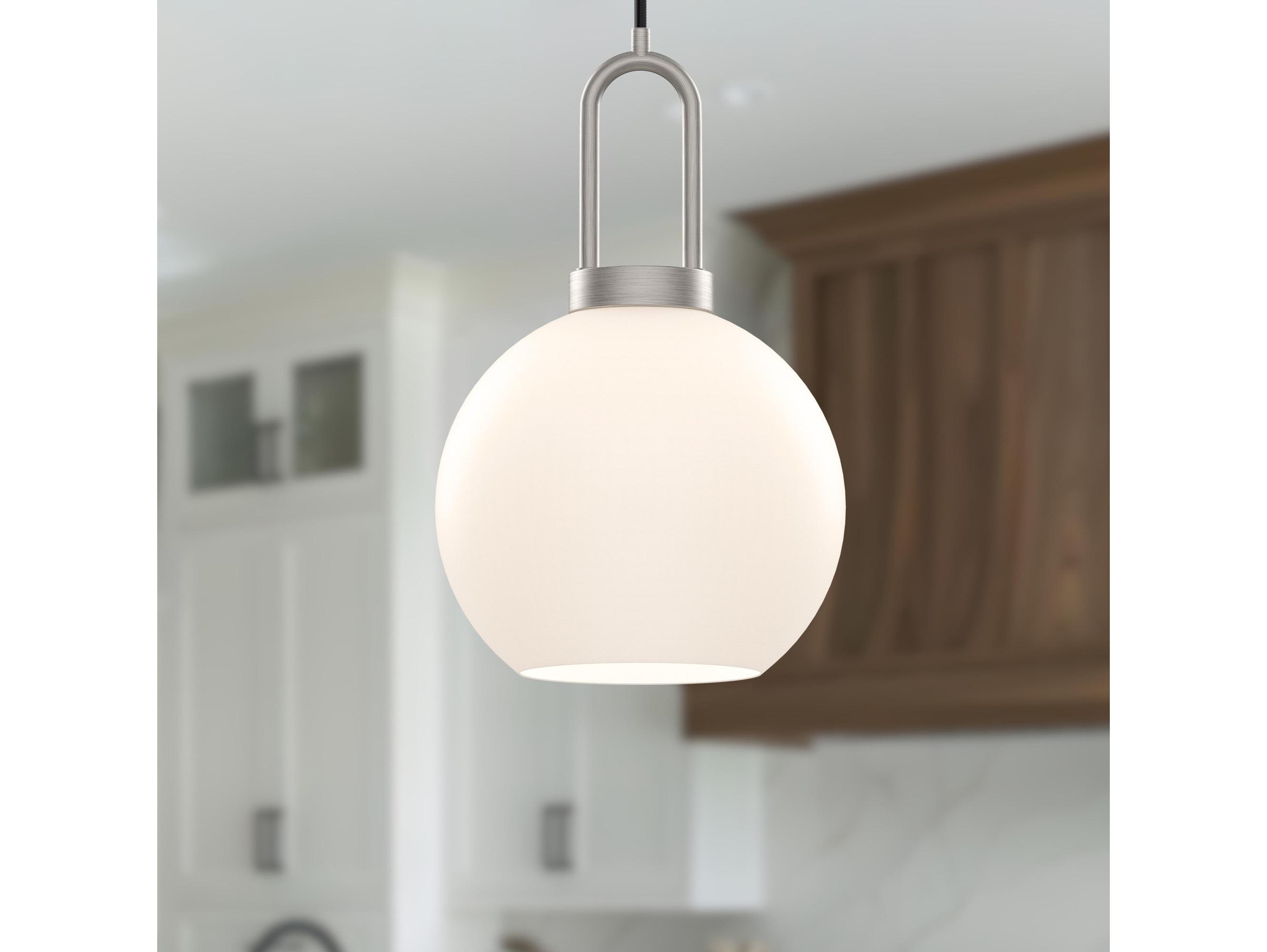Alora Mood Soji 1-Light Brushed Nickel Globe Mini Pendant