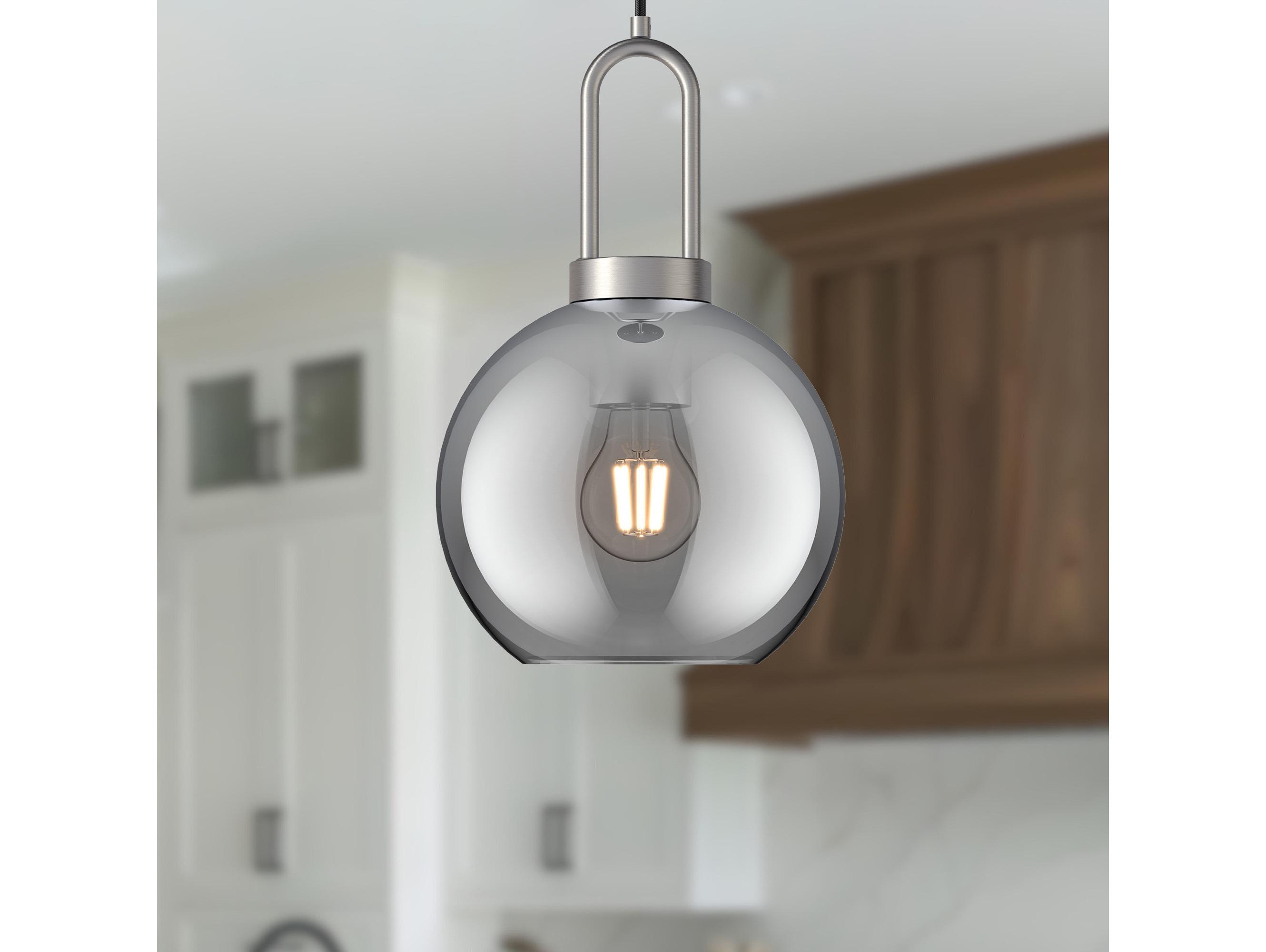 Alora Mood Soji 1-Light Brushed Nickel Globe Mini Pendant