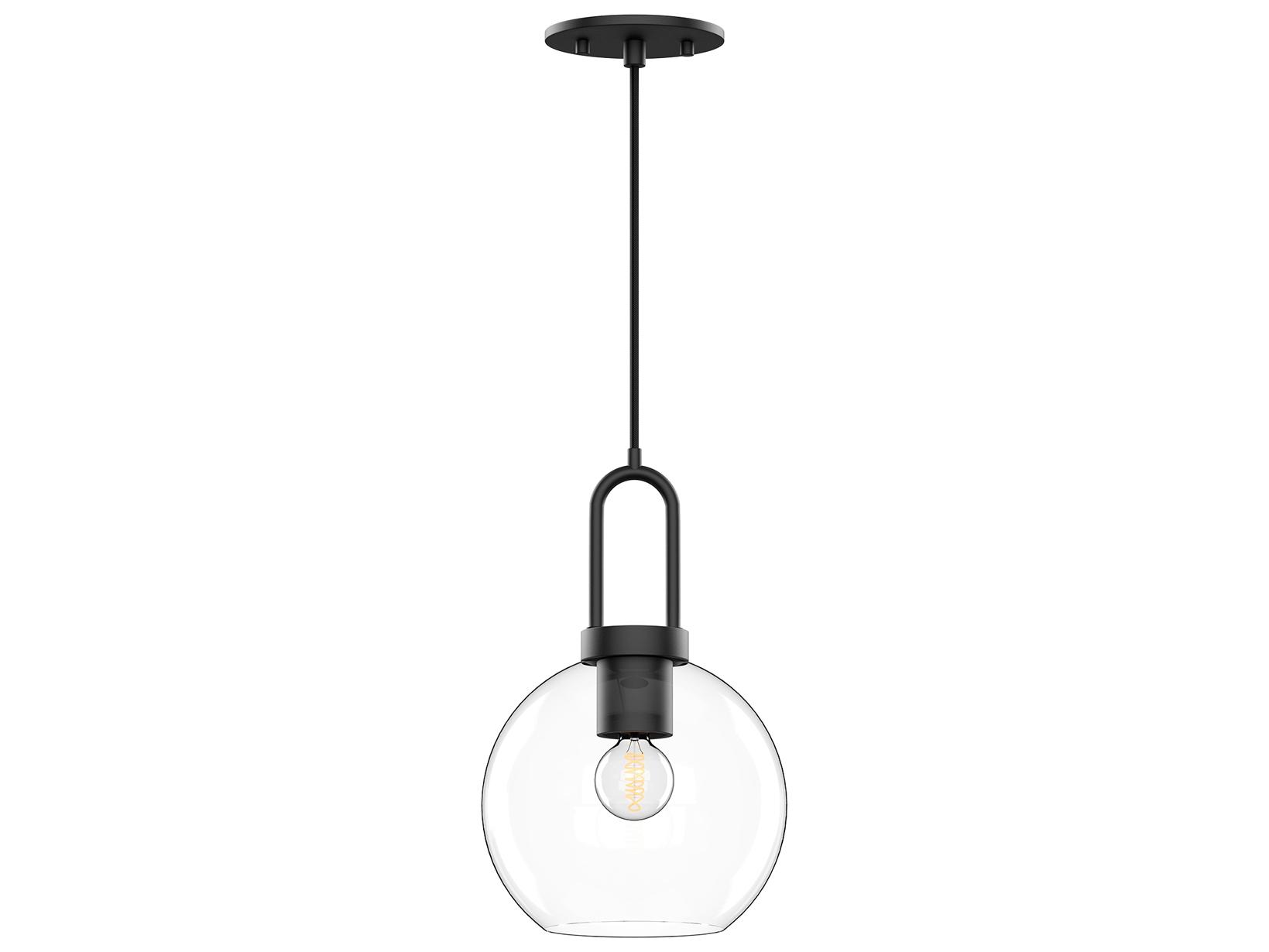 Alora Mood Soji 1-Light Matte Black Globe Mini Pendant