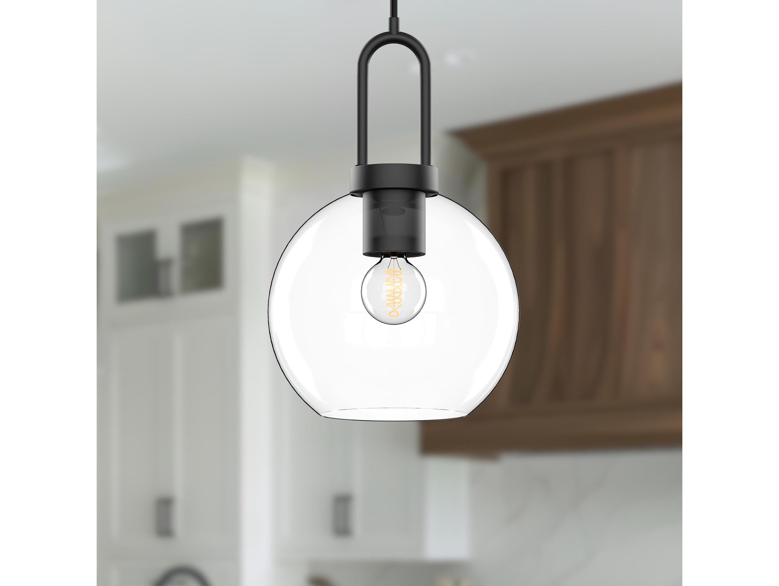 Alora Mood Soji 1-Light Matte Black Globe Mini Pendant