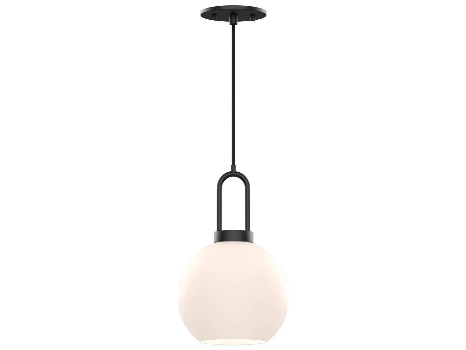 Alora Mood Soji 1-Light Matte Black Globe Mini Pendant