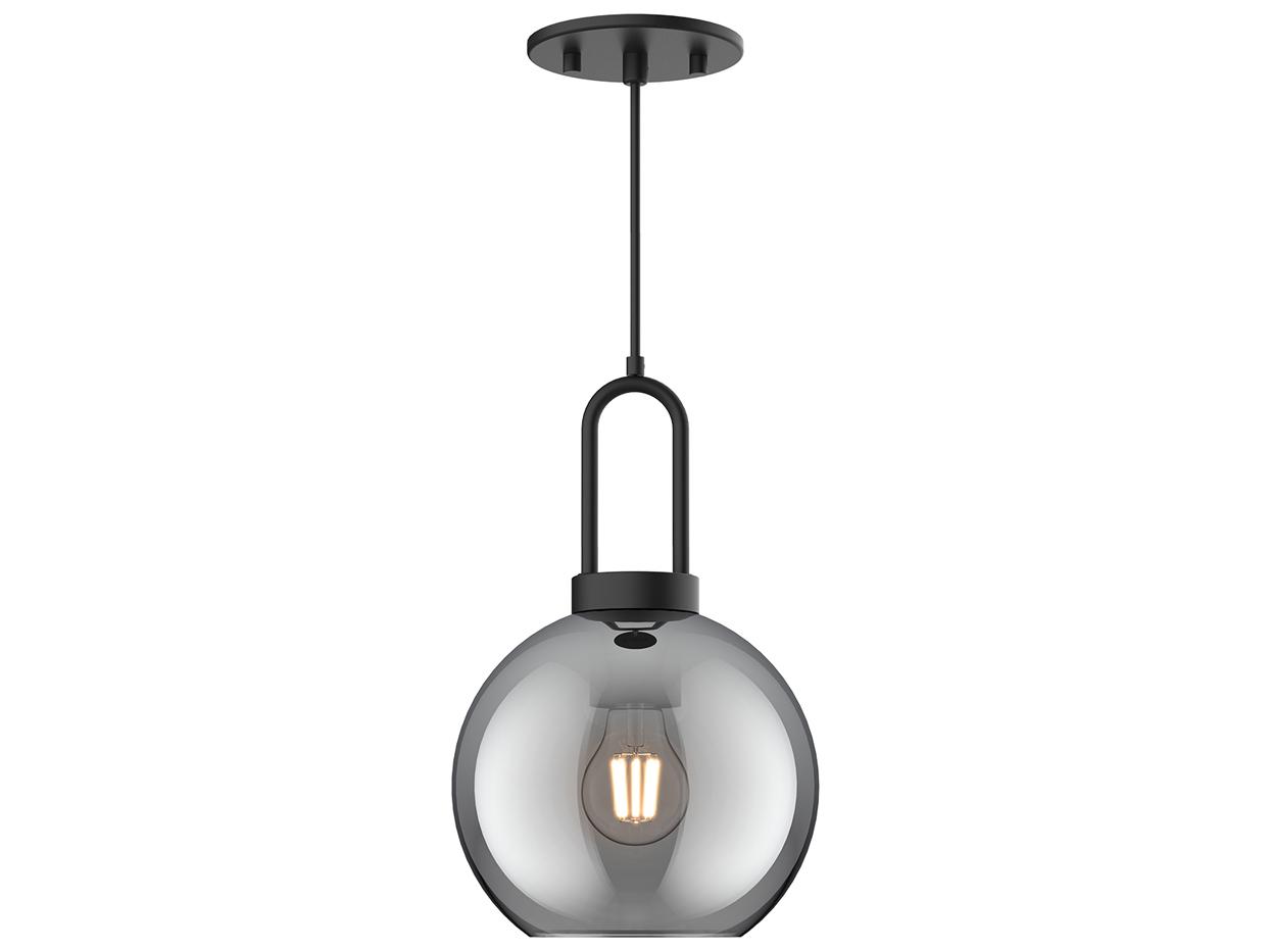Alora Mood Soji 1-Light Matte Black Globe Mini Pendant