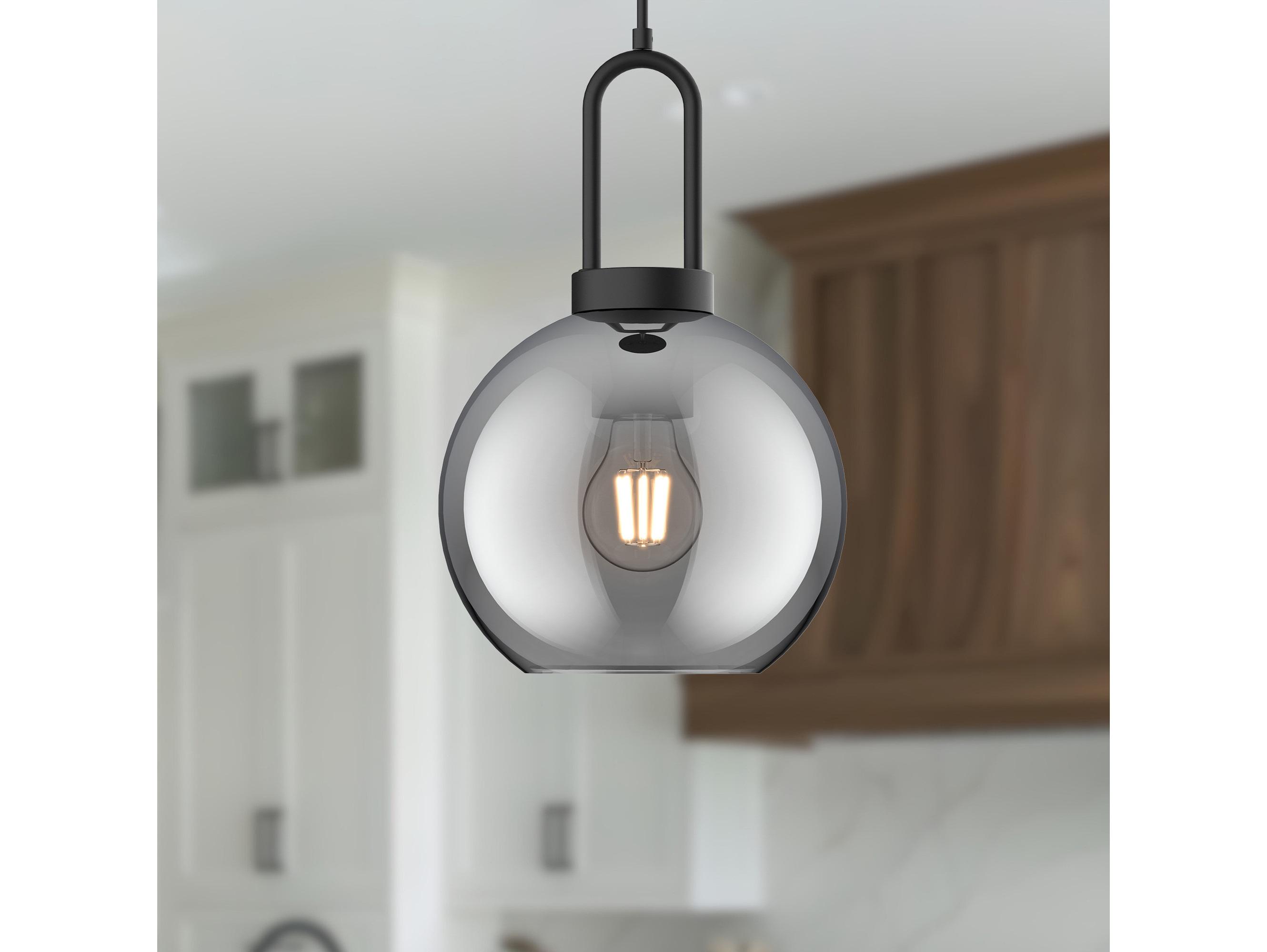 Alora Mood Soji 1-Light Matte Black Globe Mini Pendant