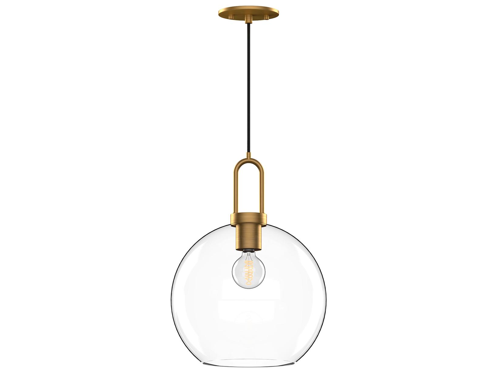 Alora Mood Soji 1-Light Aged Gold Globe Mini Pendant