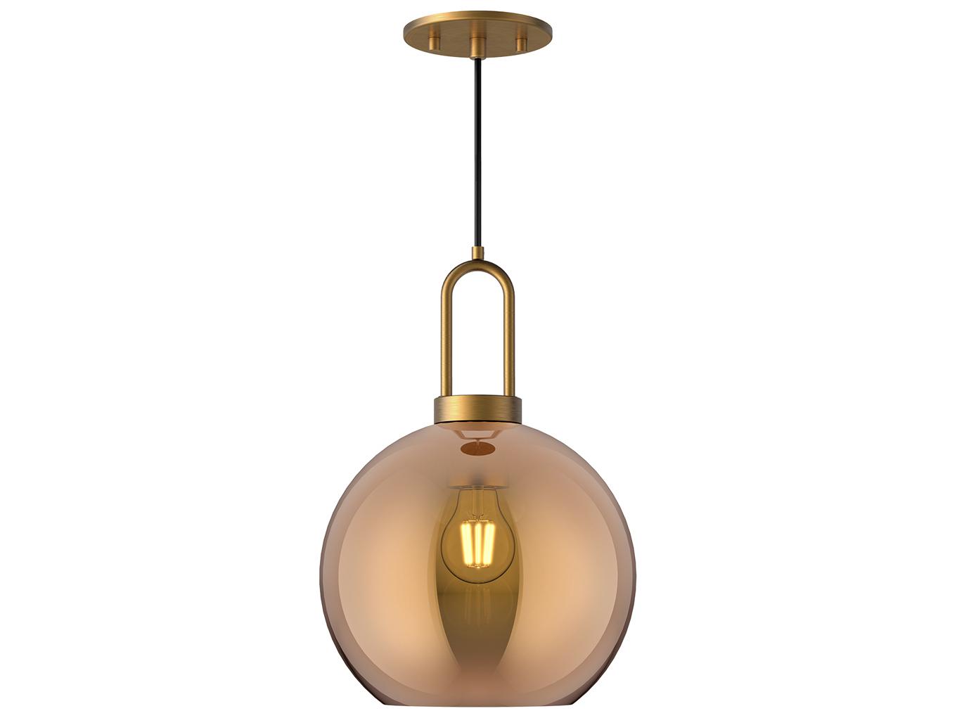 Alora Mood Soji 1-Light Aged Gold Globe Mini Pendant
