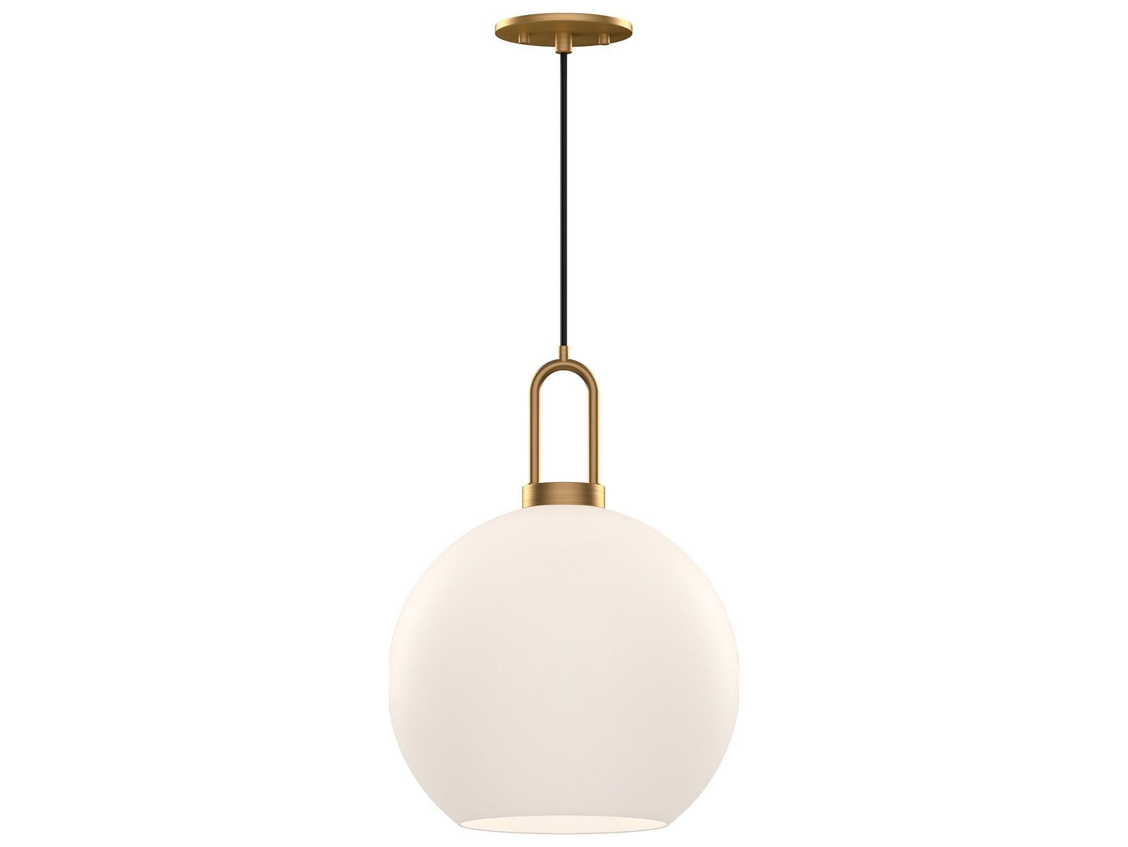 Alora Mood Soji 1-Light Aged Gold Globe Mini Pendant