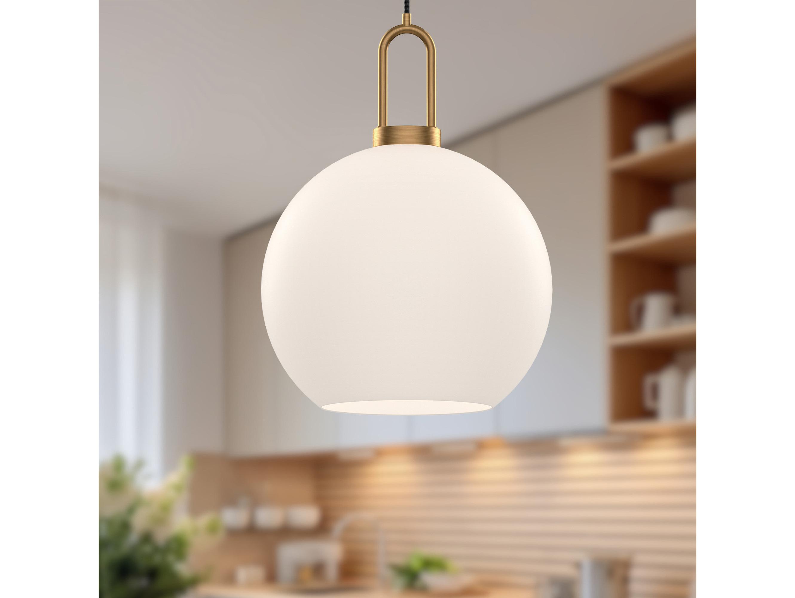 Alora Mood Soji 1-Light Aged Gold Globe Mini Pendant