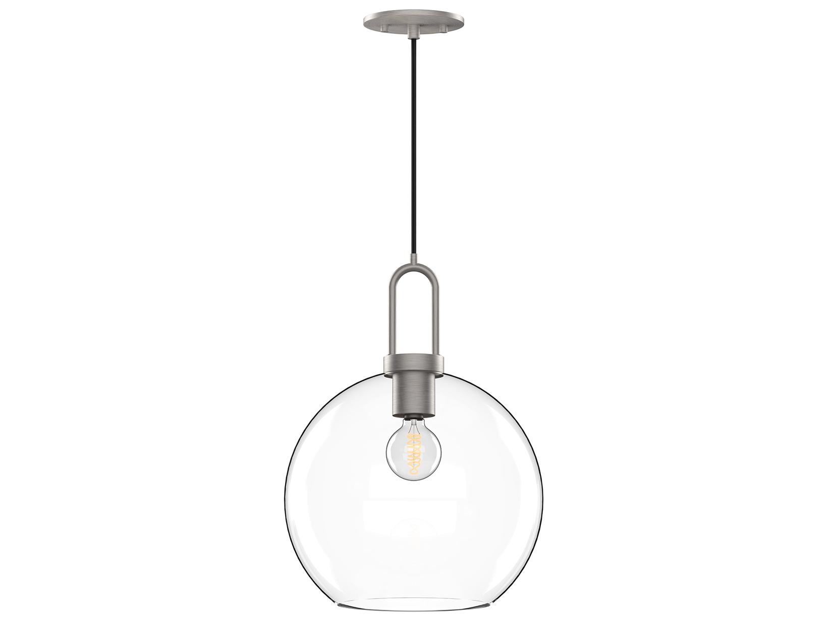 Alora Mood Soji 1-Light Brushed Nickel Globe Mini Pendant