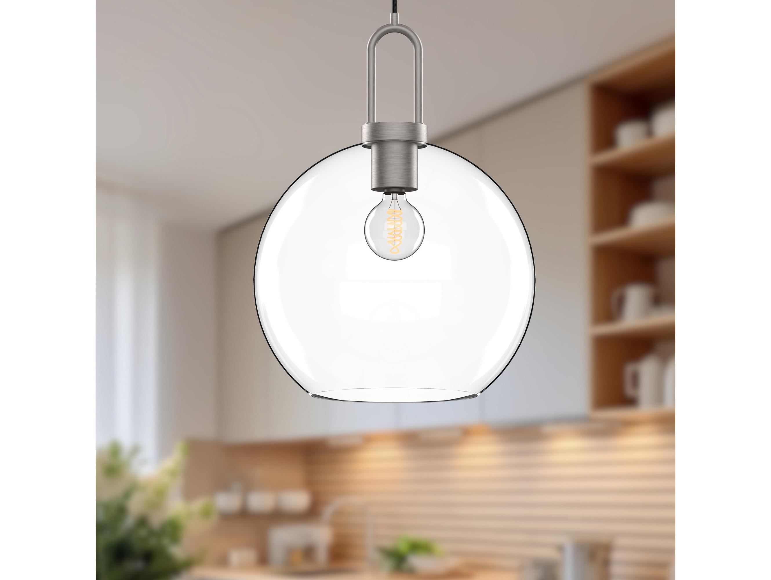 Alora Mood Soji 1-Light Brushed Nickel Globe Mini Pendant