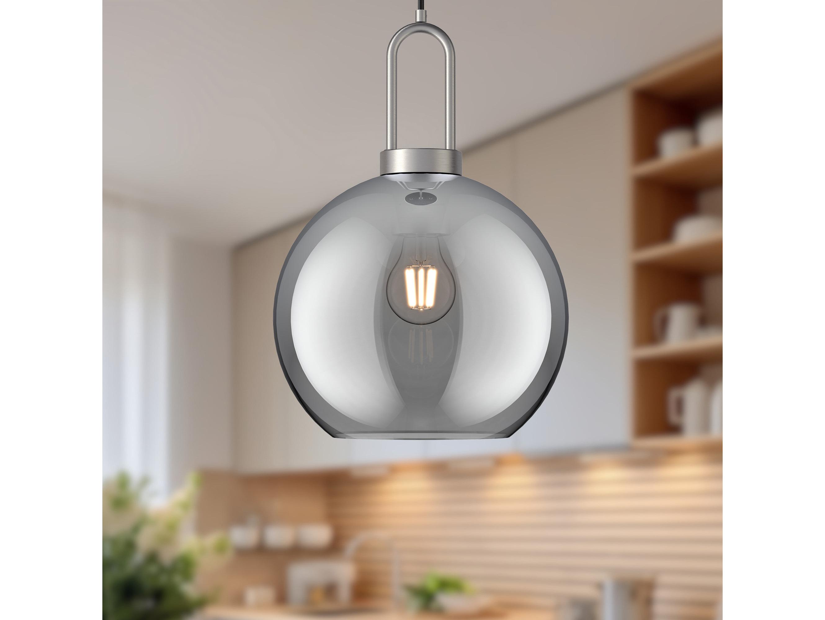 Alora Mood Soji 1-Light Brushed Nickel Globe Mini Pendant