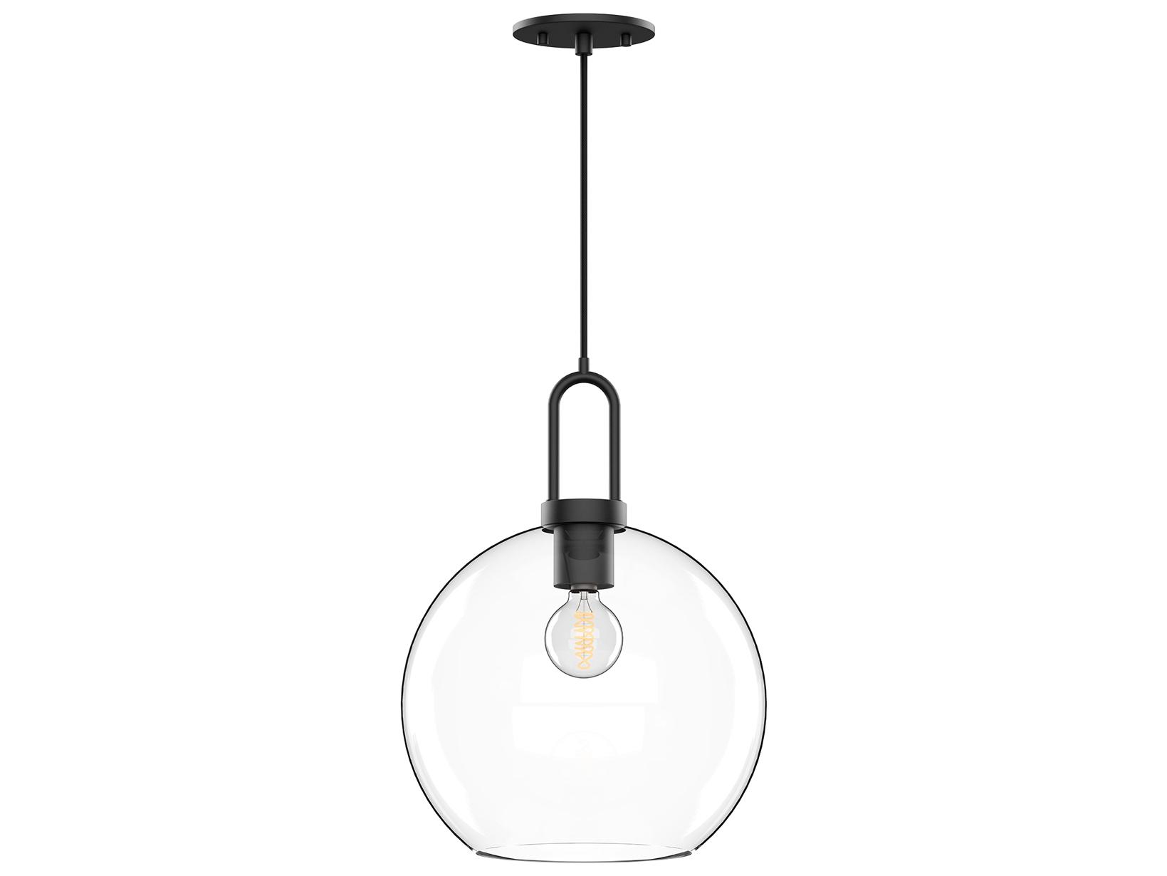 Alora Mood Soji 1-Light Matte Black Globe Mini Pendant