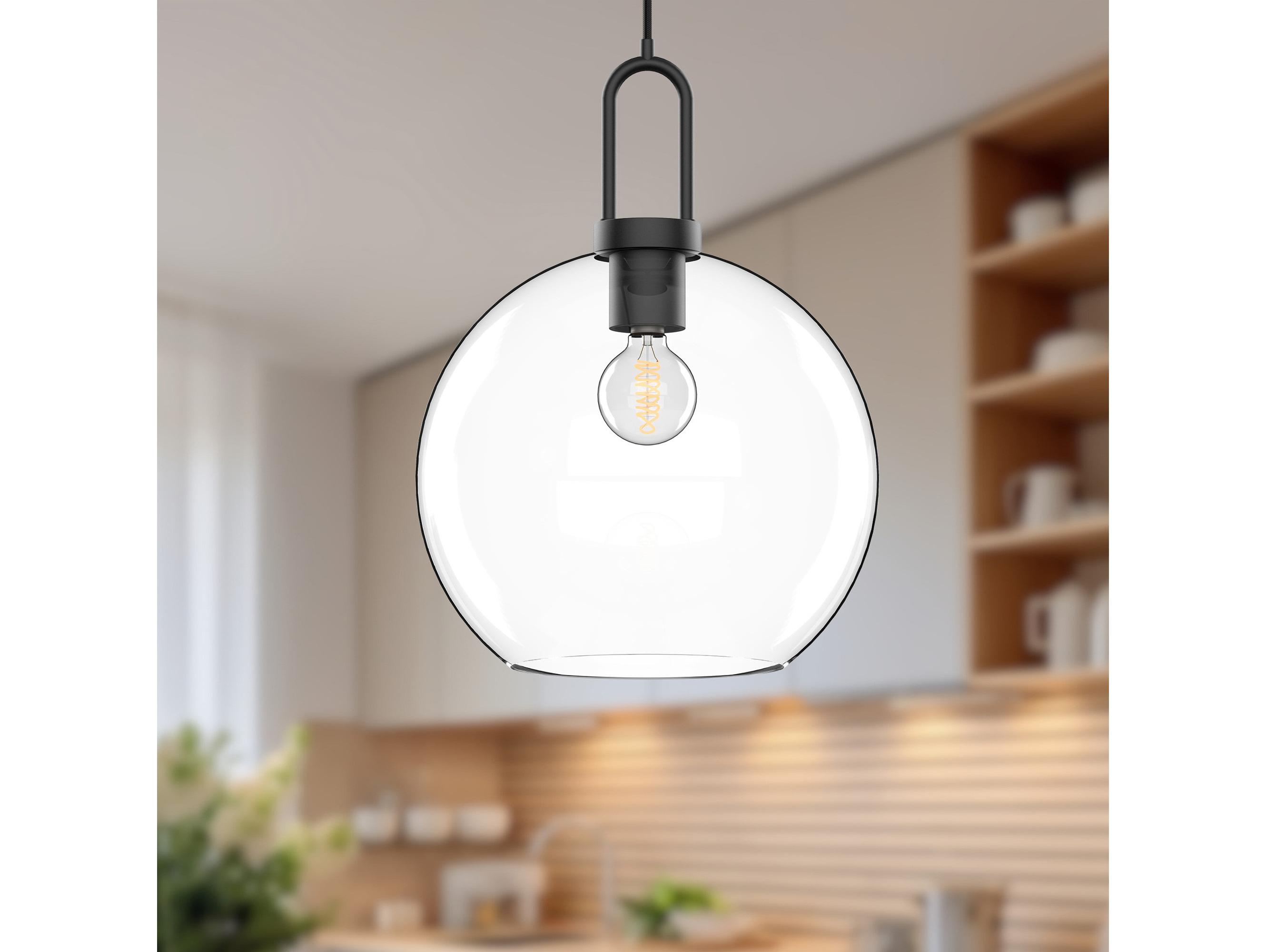 Alora Mood Soji 1-Light Matte Black Globe Mini Pendant