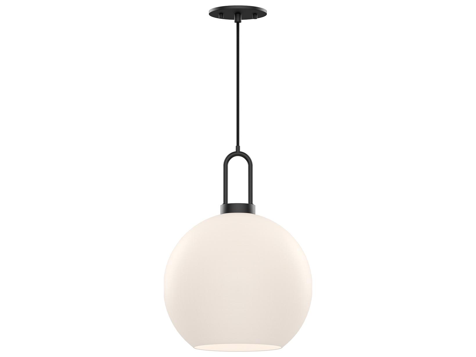 Alora Mood Soji 1-Light Matte Black Globe Mini Pendant