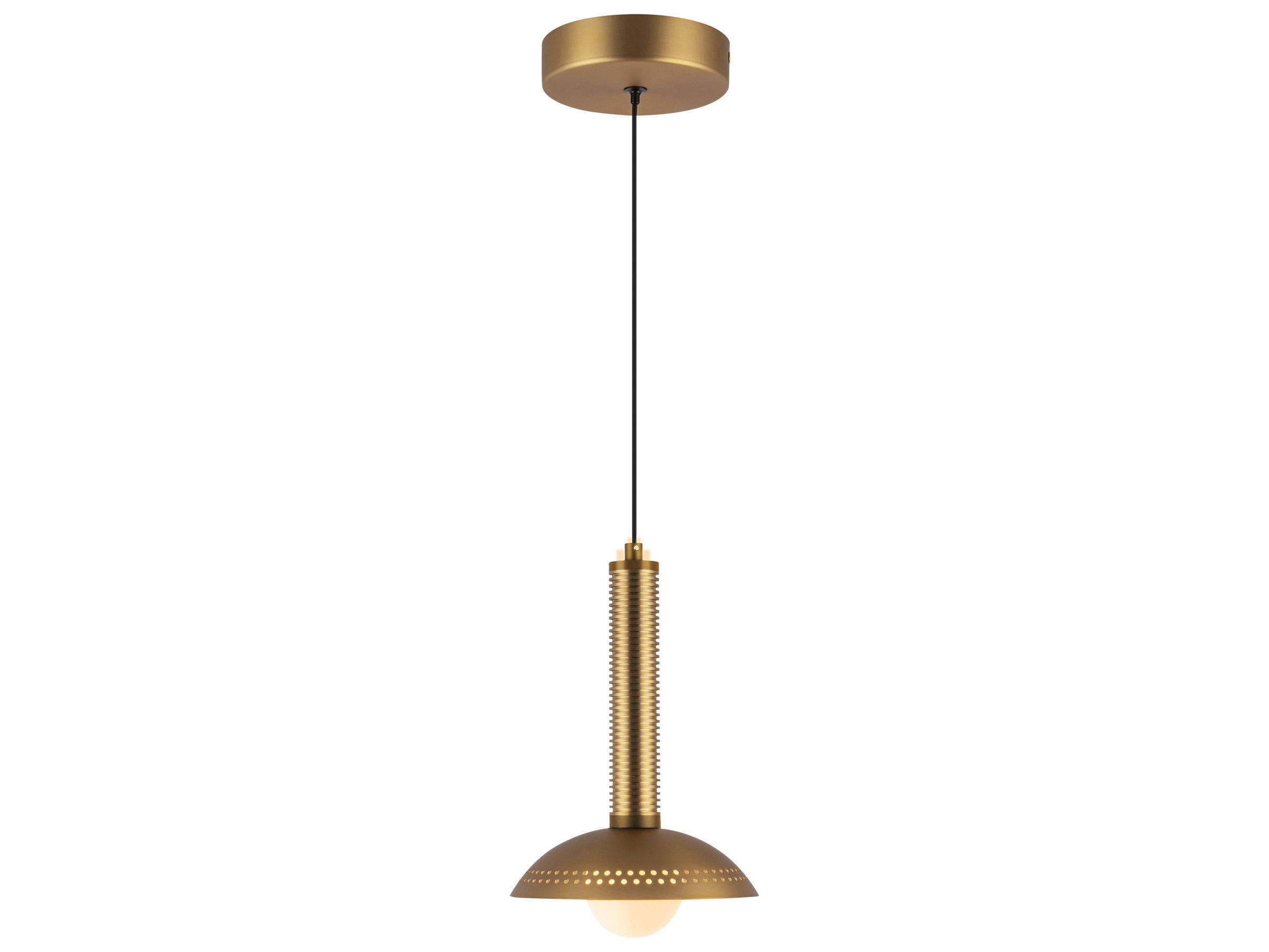 Alora Mood Arden Brushed Gold Dome Mini Pendant