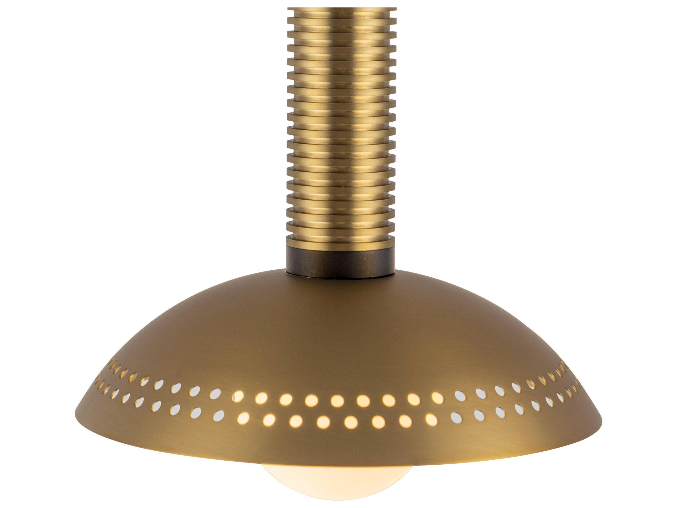 Alora Mood Arden Brushed Gold Dome Mini Pendant