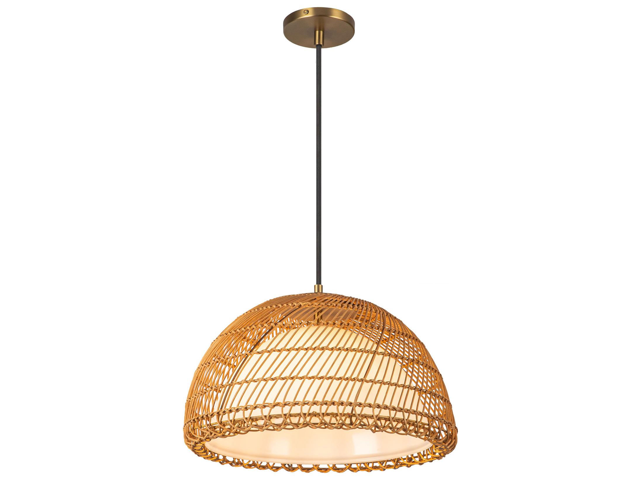 Alora Mood Bondi 1-Light Brushed Gold Dome Pendant