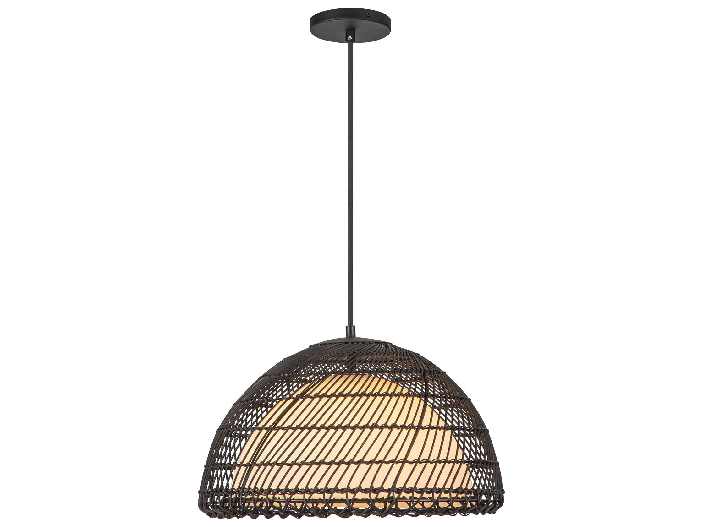 Alora Mood Bondi 1-Light Matte Black Dome Pendant