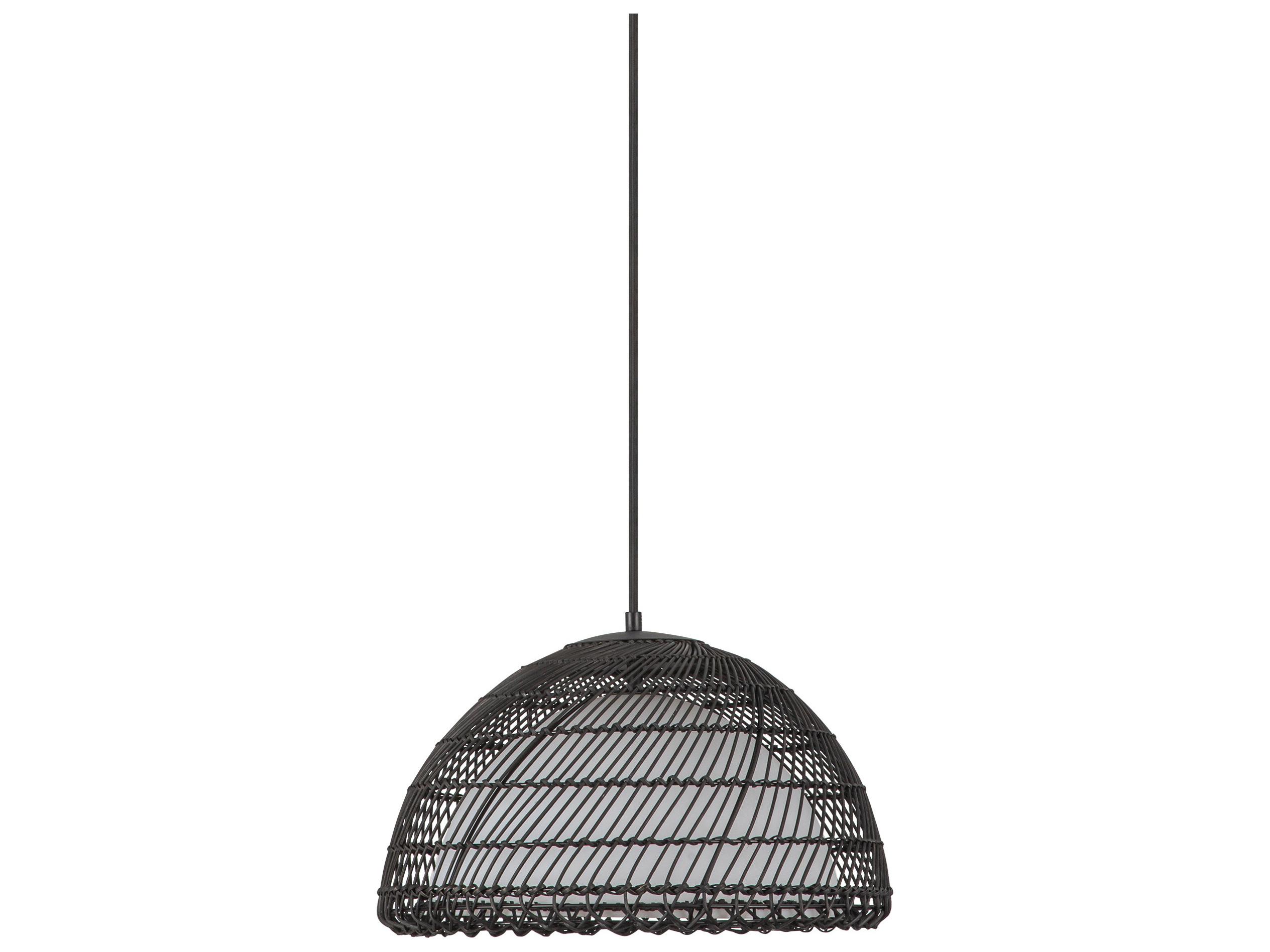 Alora Mood Bondi 1-Light Matte Black Dome Pendant