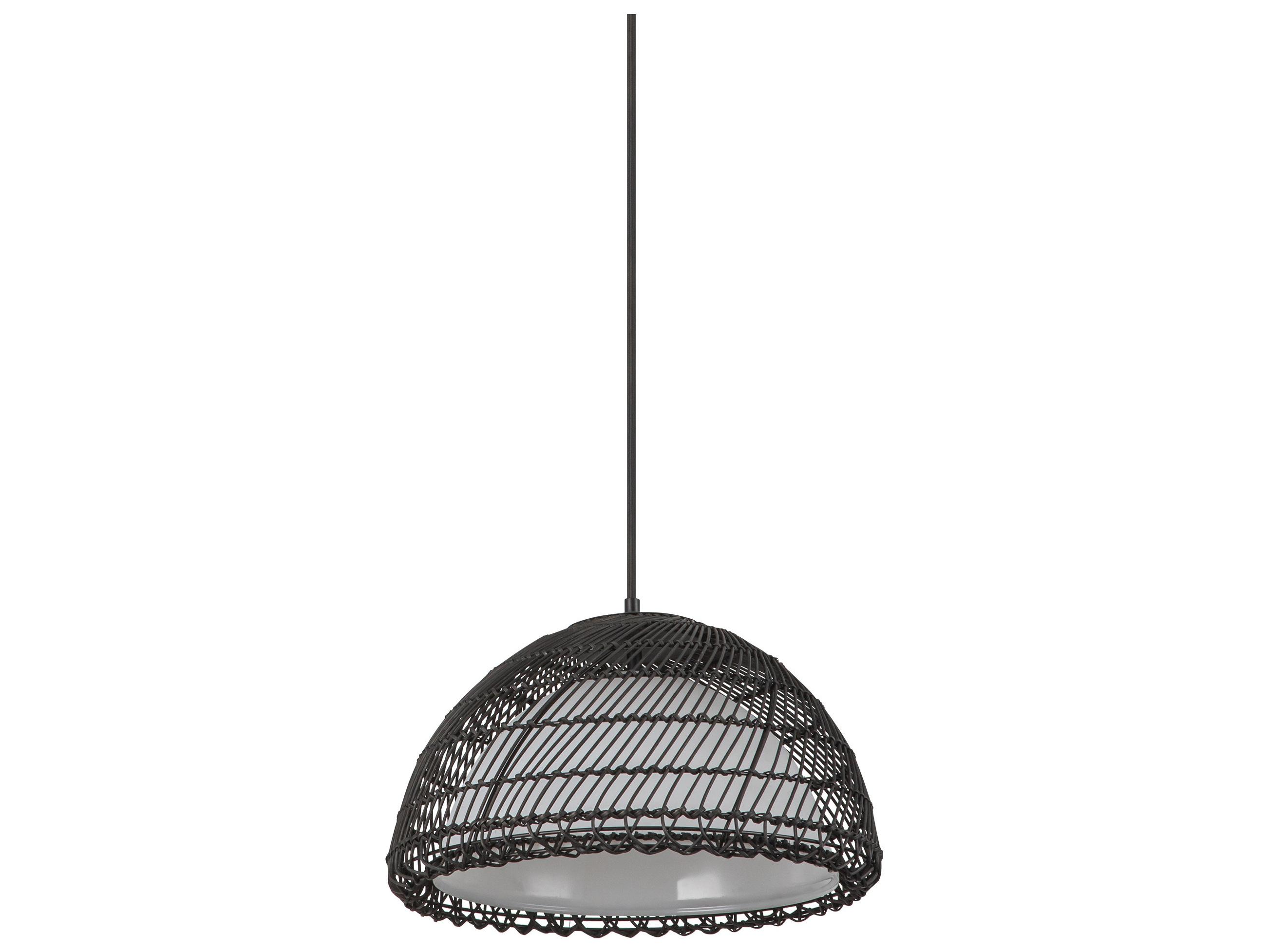 Alora Mood Bondi 1-Light Matte Black Dome Pendant