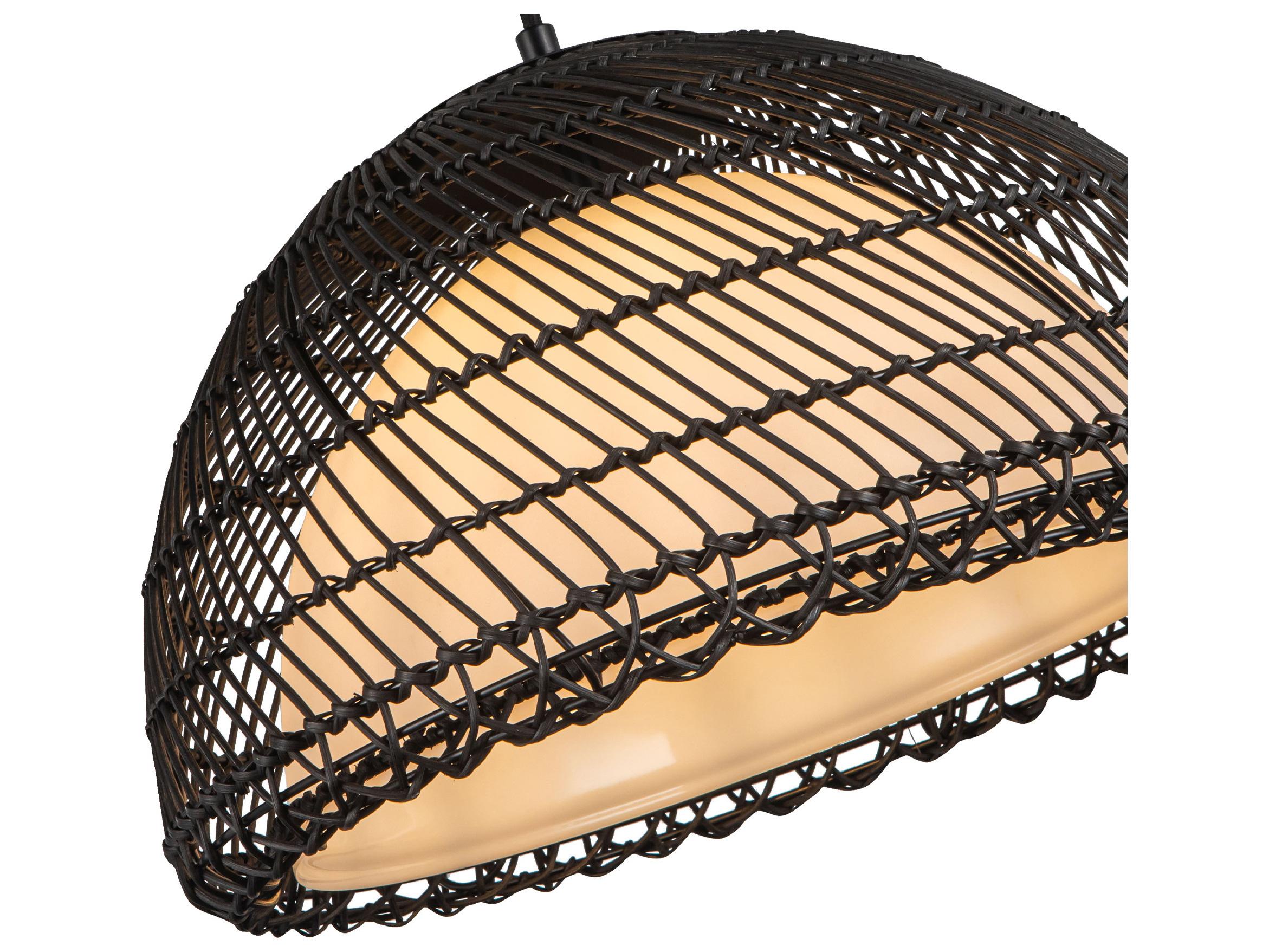 Alora Mood Bondi 1-Light Matte Black Dome Pendant