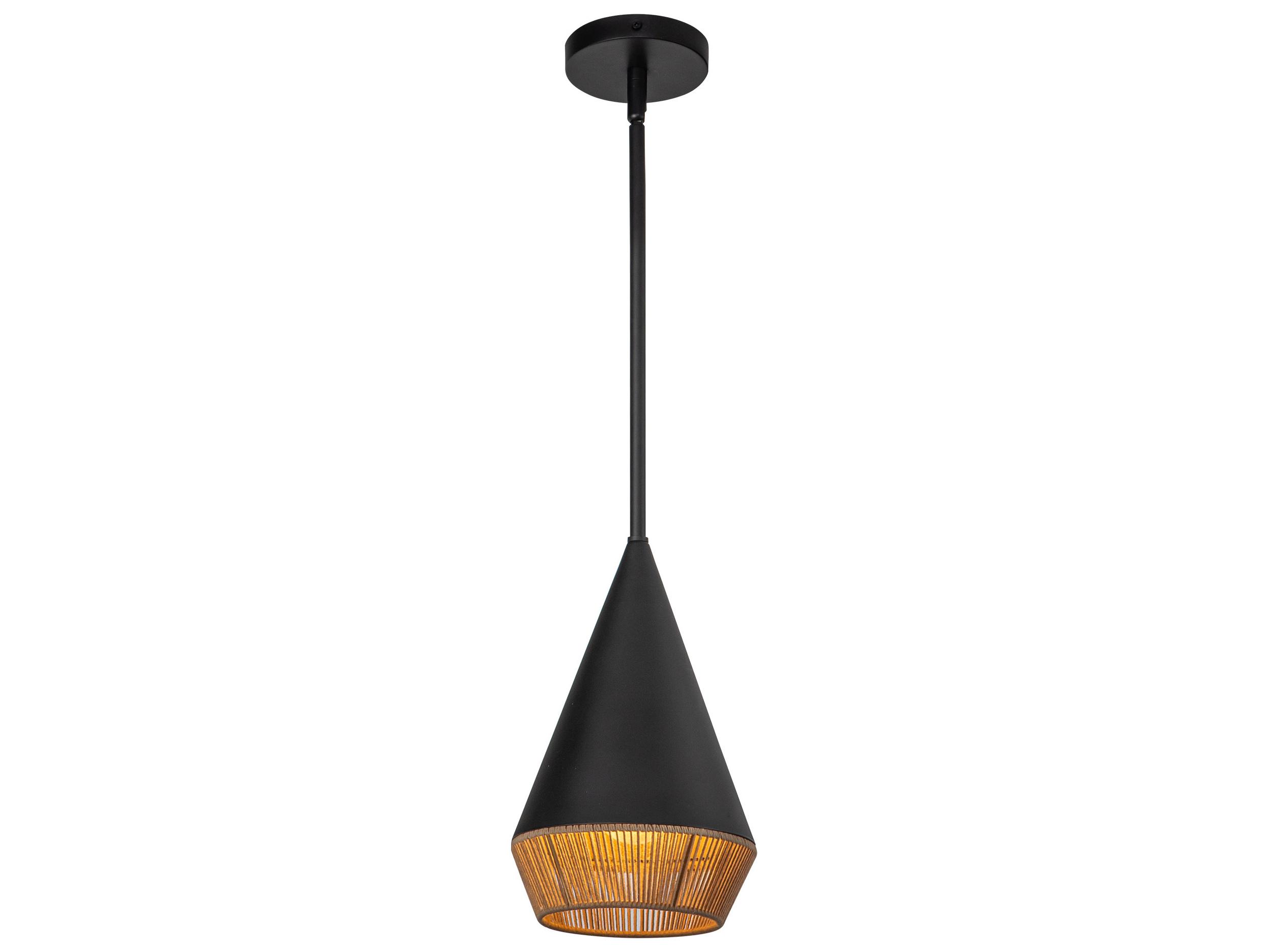 Alora Mood Daphne 1-Light Matte Black Geometric Mini Pendant