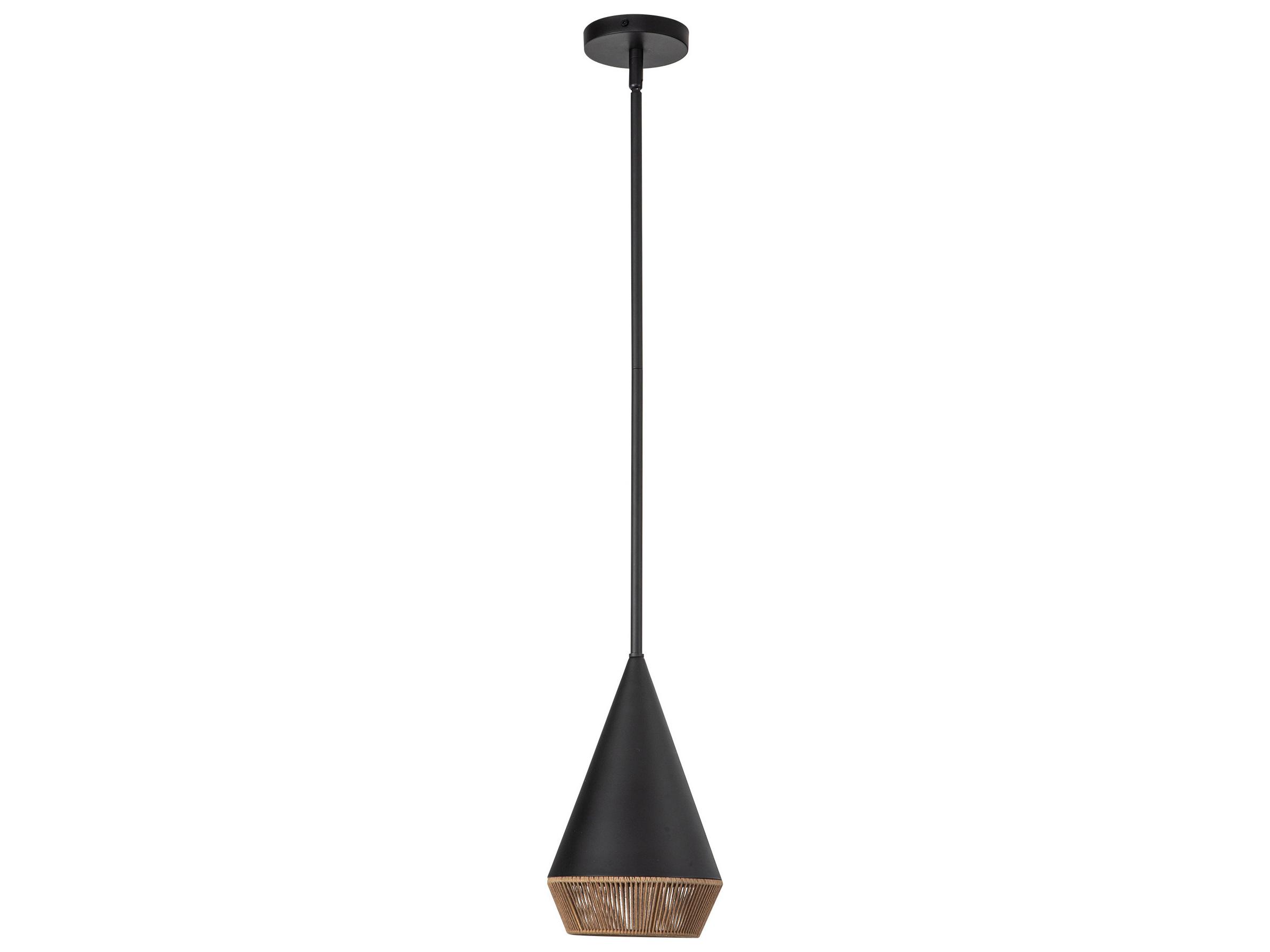 Alora Mood Daphne 1-Light Matte Black Geometric Mini Pendant