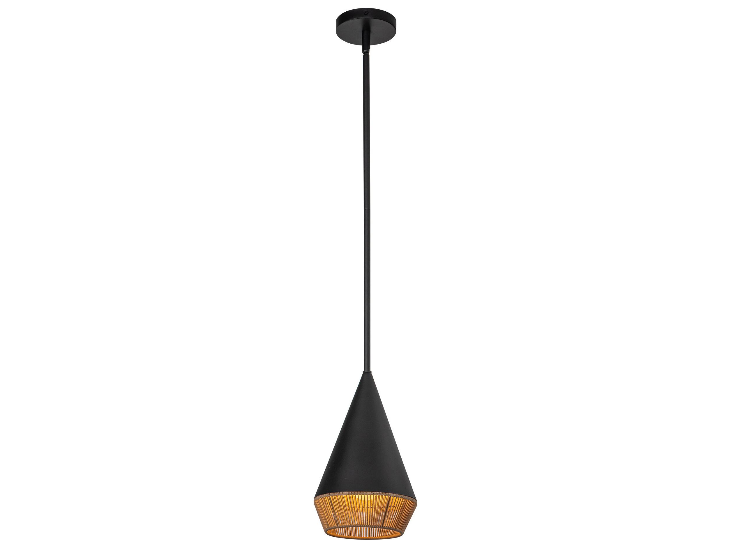 Alora Mood Daphne 1-Light Matte Black Geometric Mini Pendant