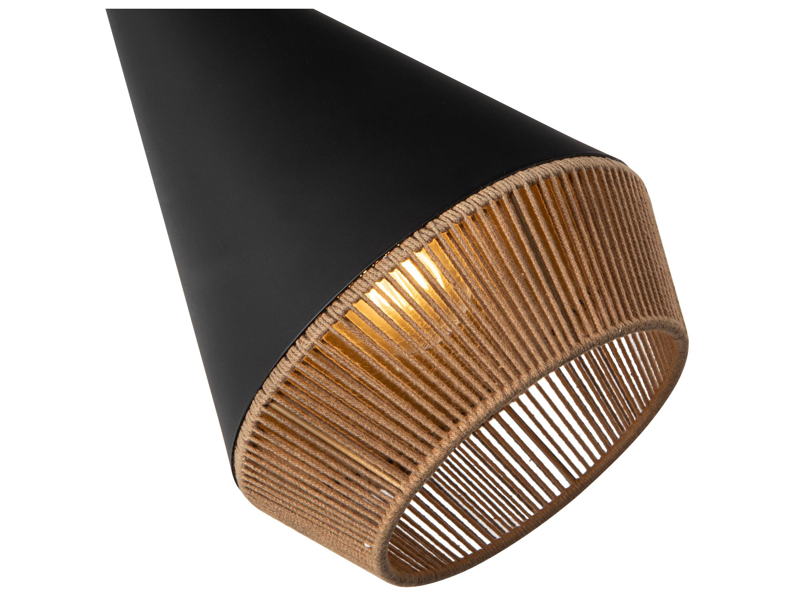 Alora Mood Daphne 1-Light Matte Black Geometric Mini Pendant