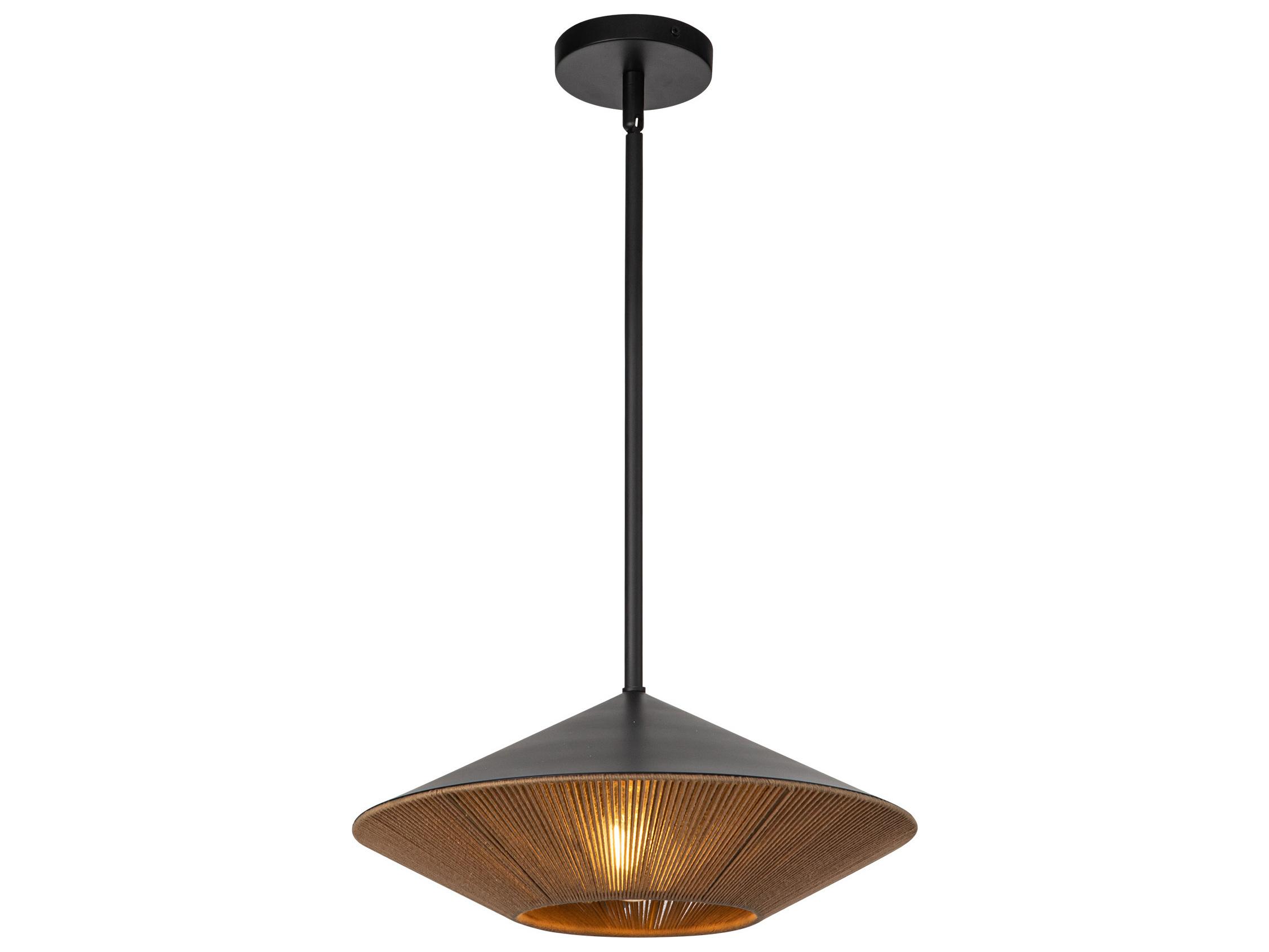 Alora Mood Daphne 1-Light Matte Black Geometric Pendant