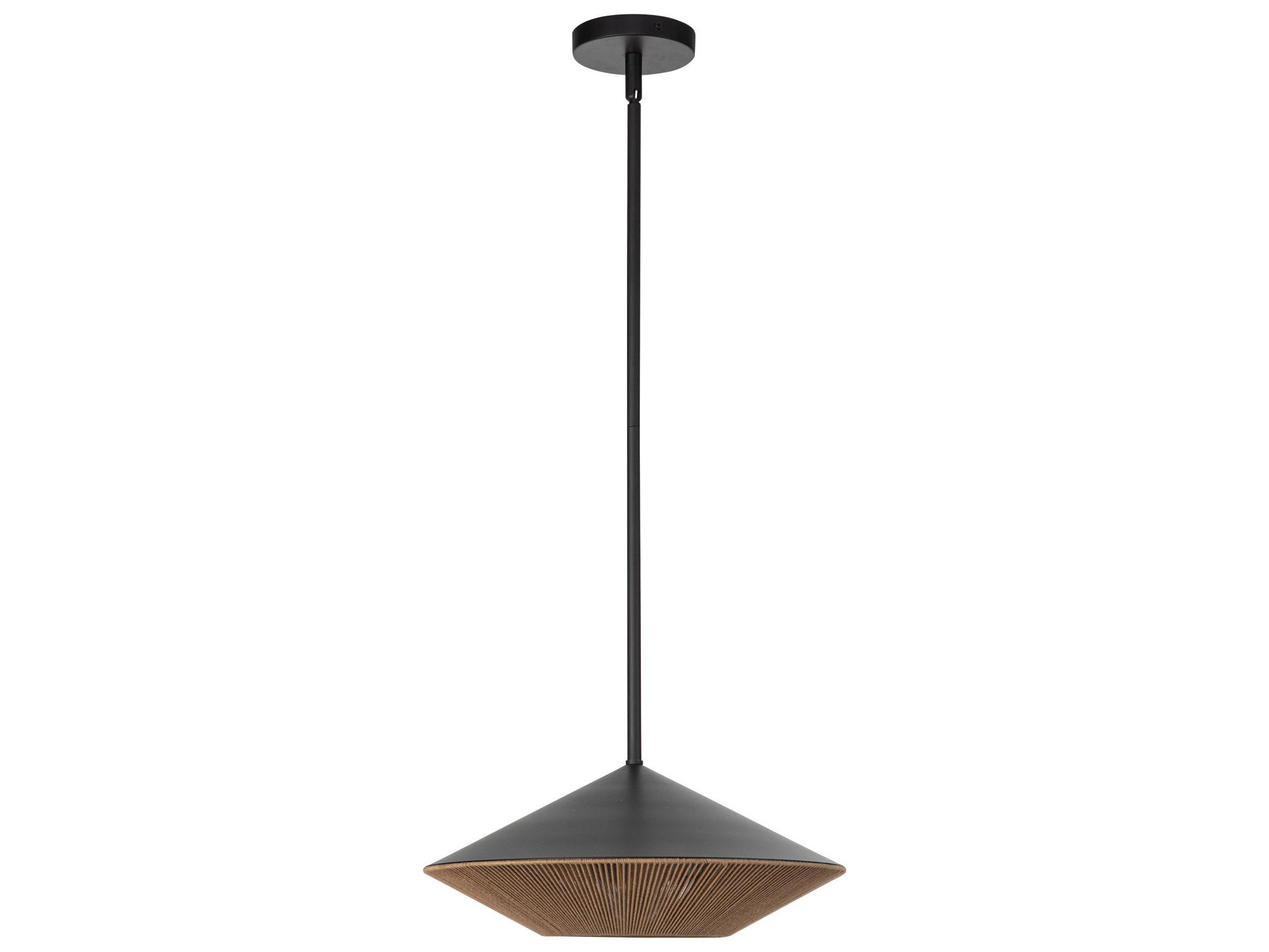Alora Mood Daphne 1-Light Matte Black Geometric Pendant