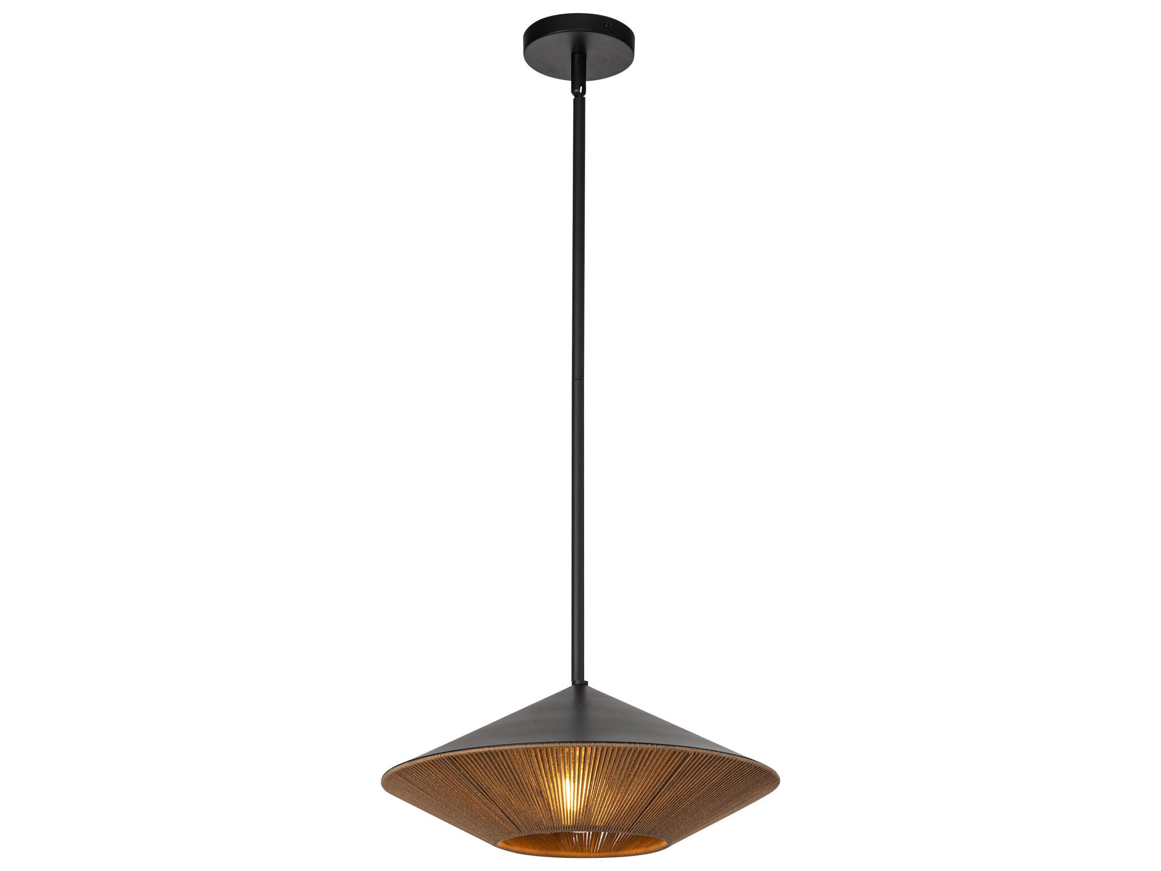 Alora Mood Daphne 1-Light Matte Black Geometric Pendant