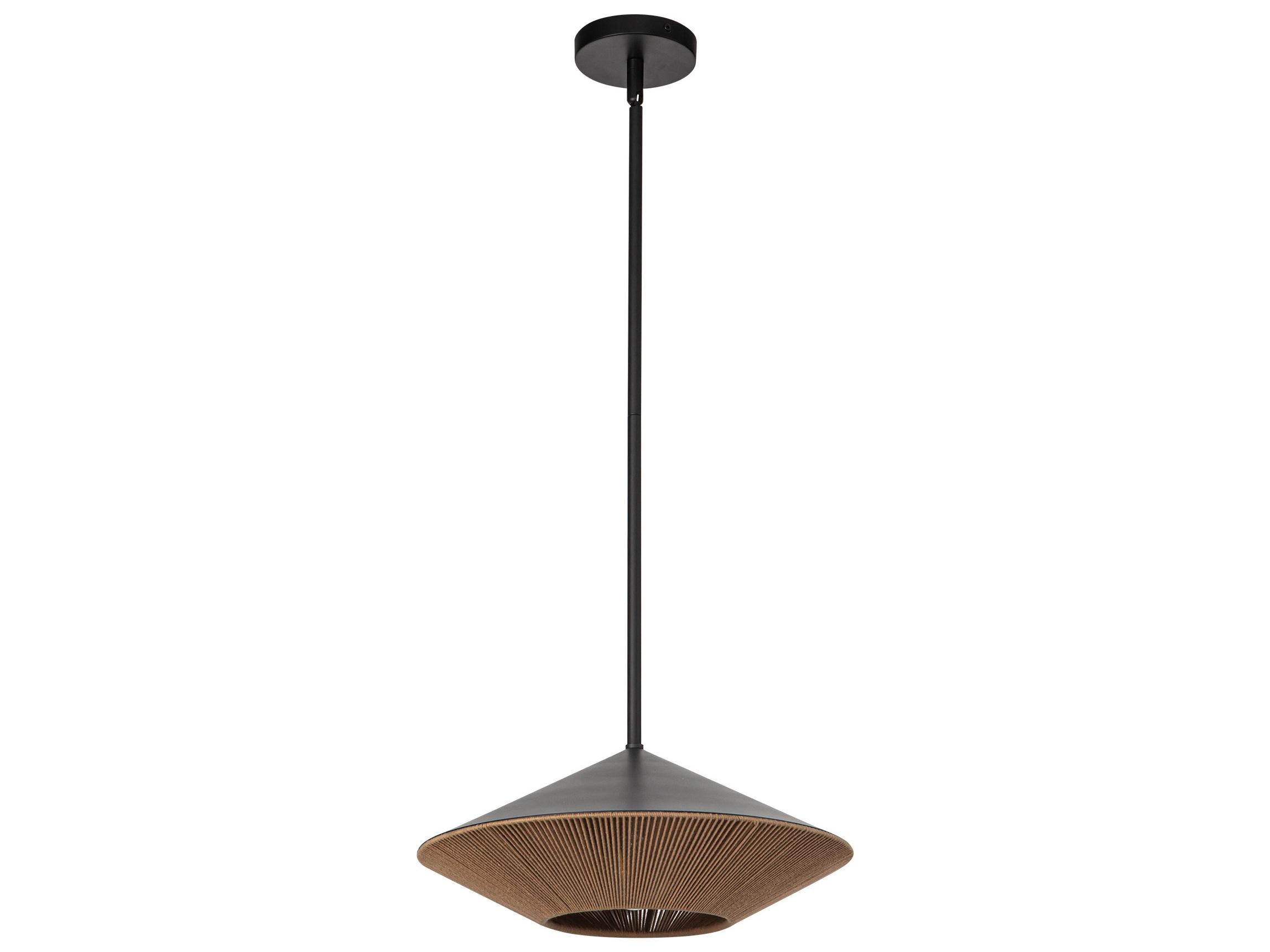Alora Mood Daphne 1-Light Matte Black Geometric Pendant