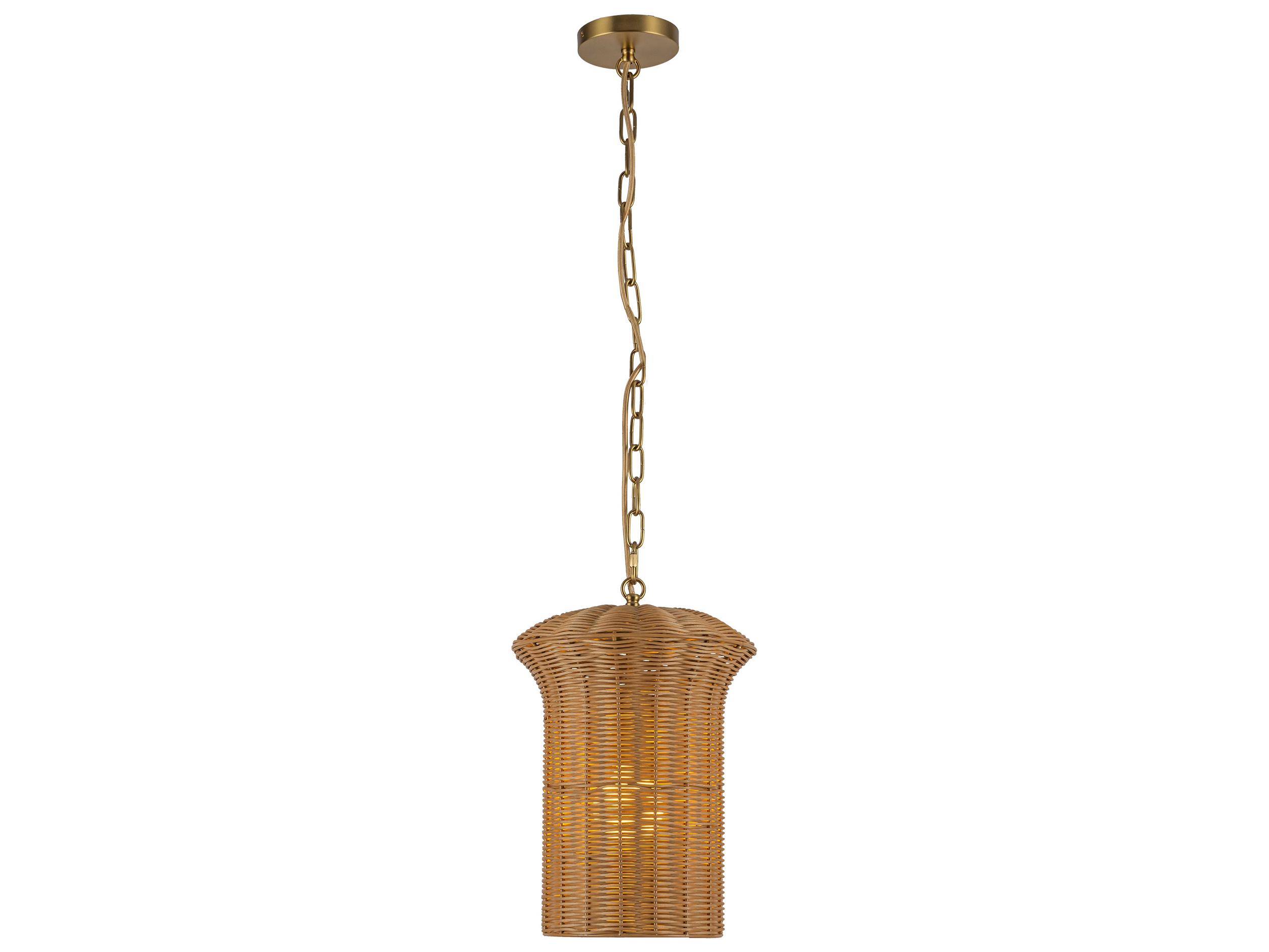 Alora Mood Kai 1-Light Brushed Gold Brown Mini Pendant