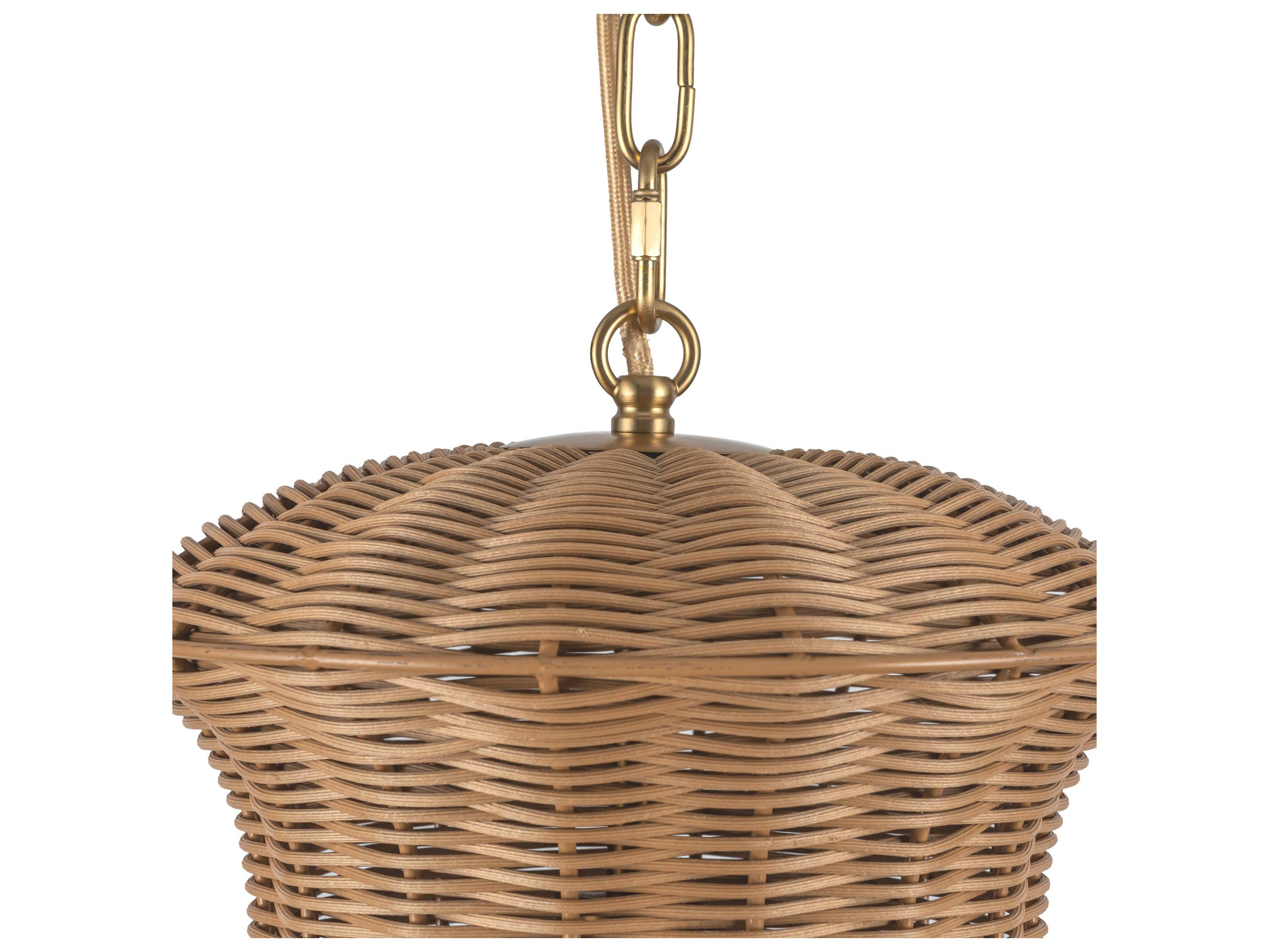 Alora Mood Kai 1-Light Brushed Gold Brown Mini Pendant