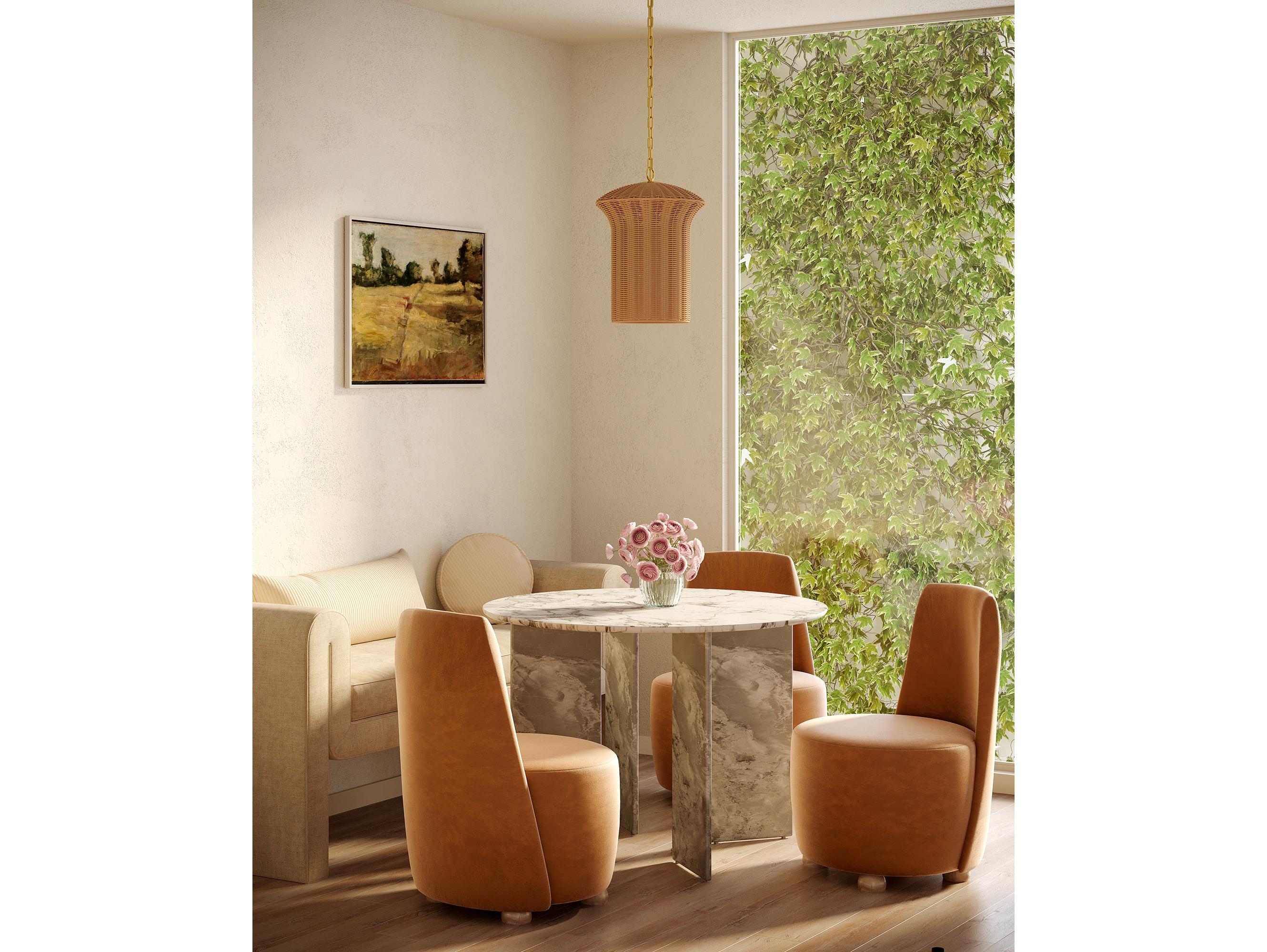 Alora Mood Kai 1-Light Brushed Gold Brown Mini Pendant