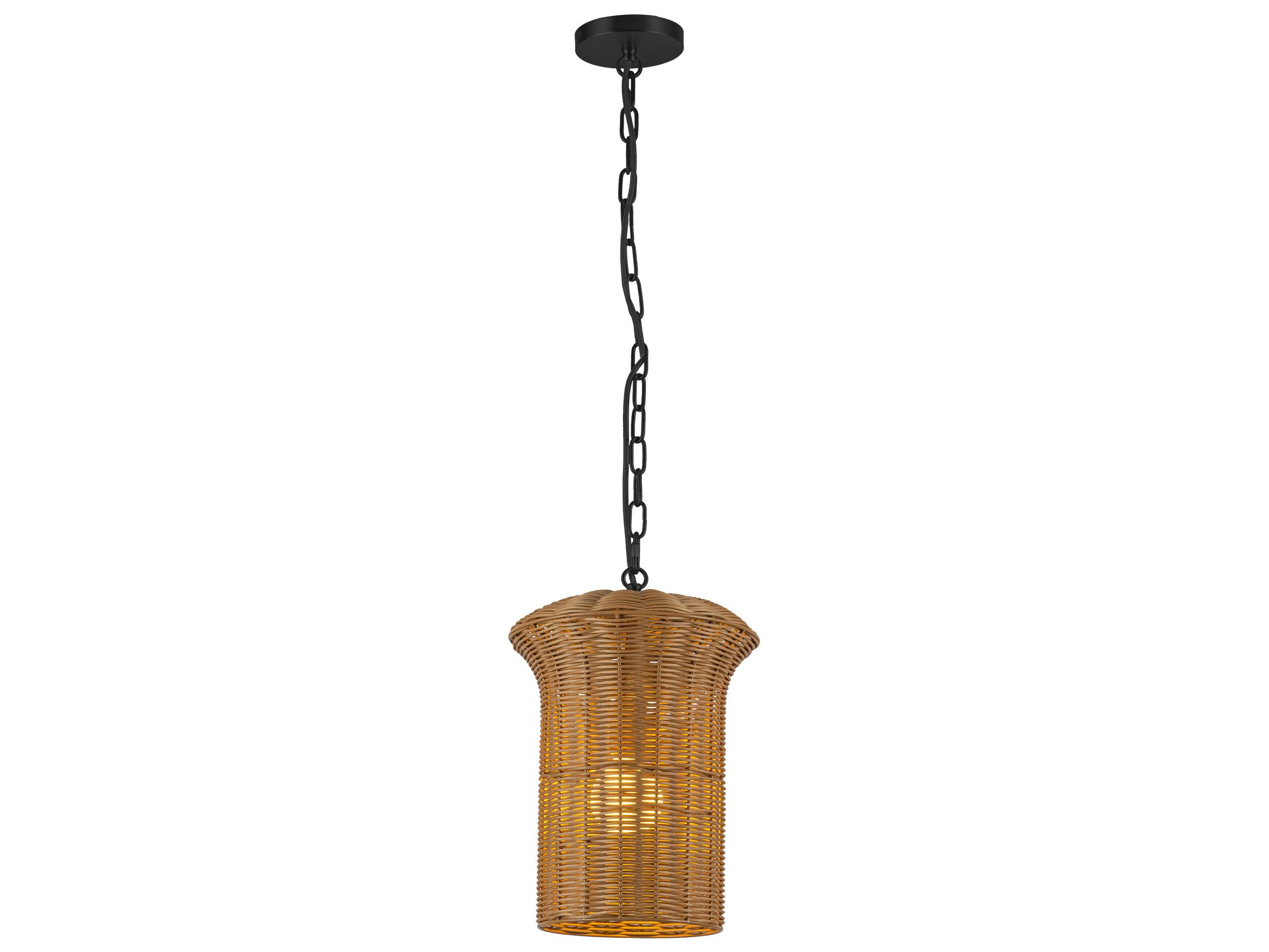 Alora Mood Kai 1-Light Matte Black Brown Mini Pendant