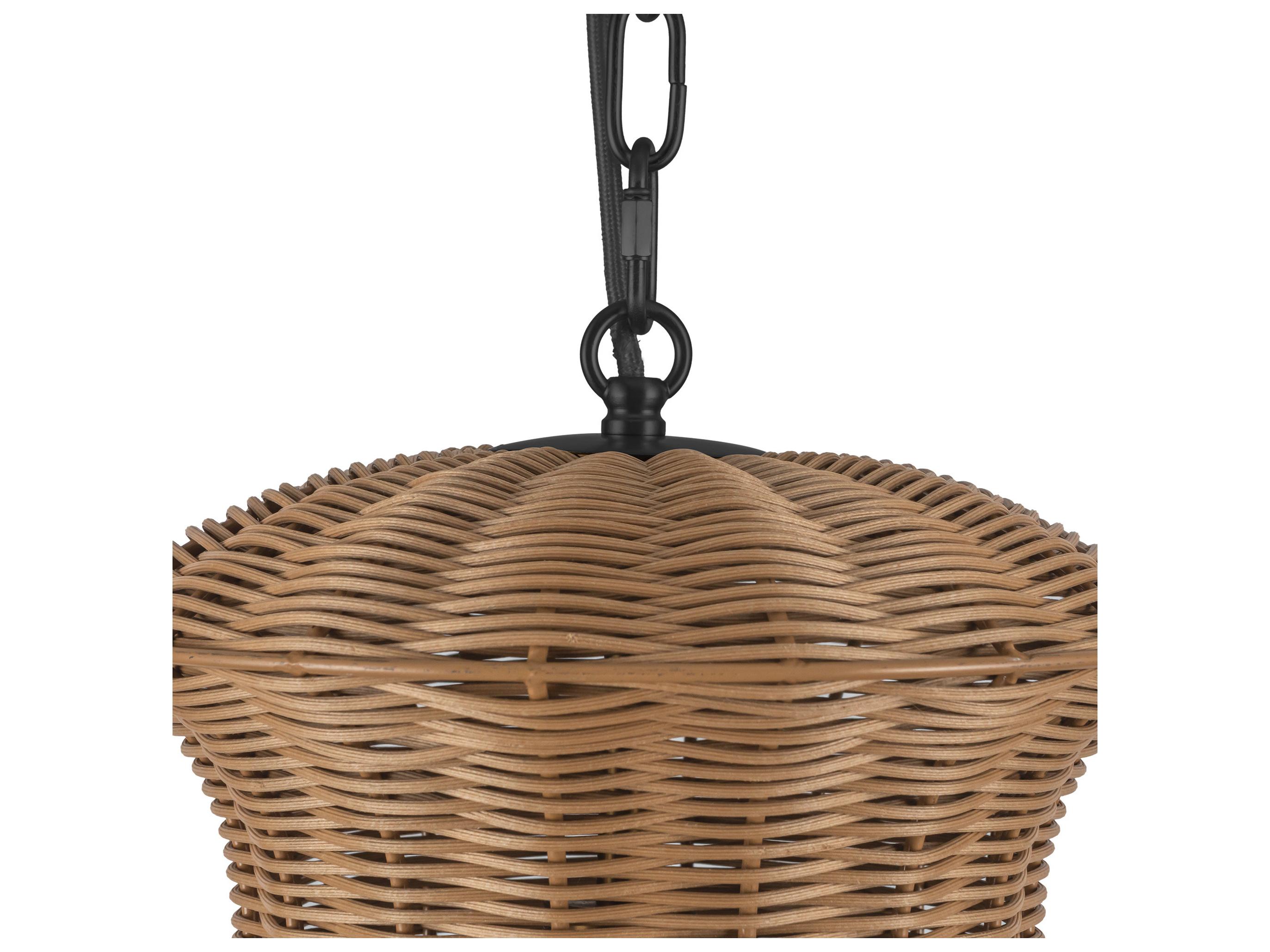 Alora Mood Kai 1-Light Matte Black Brown Mini Pendant