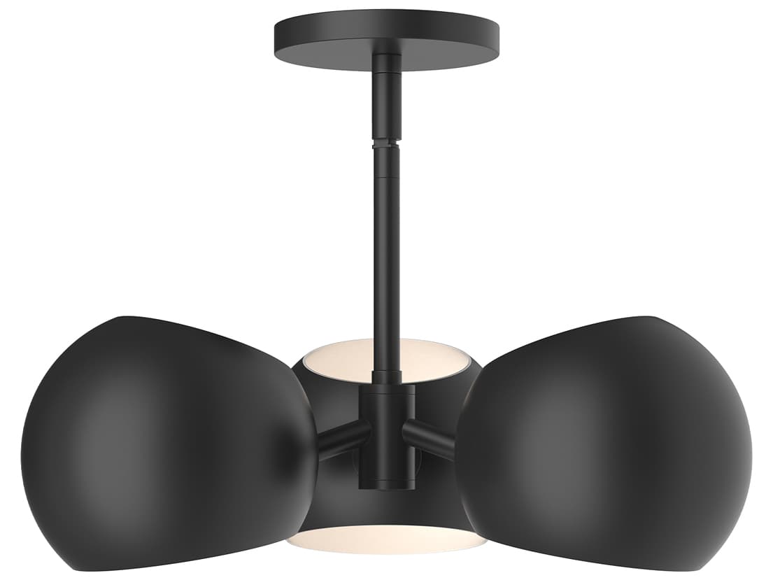 Alora Mood Willow 3-Light Matte Black Globe Pendant