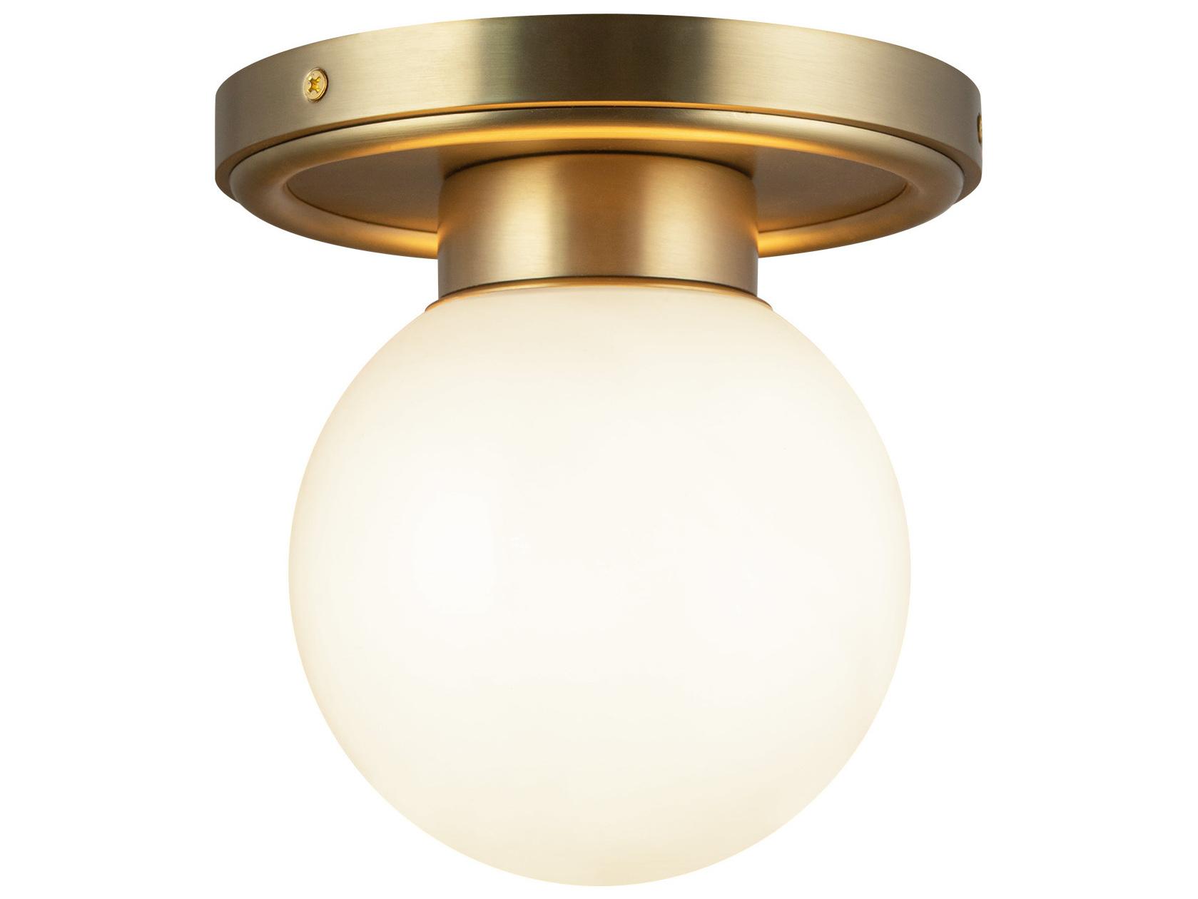 Alora Mood Fiore 1-Light Brushed Gold Globe Semi Flush Mount
