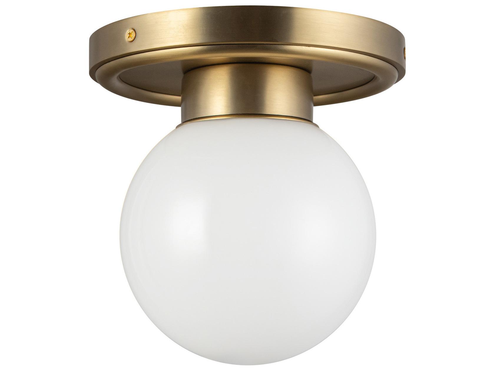 Alora Mood Fiore 1-Light Brushed Gold Globe Semi Flush Mount