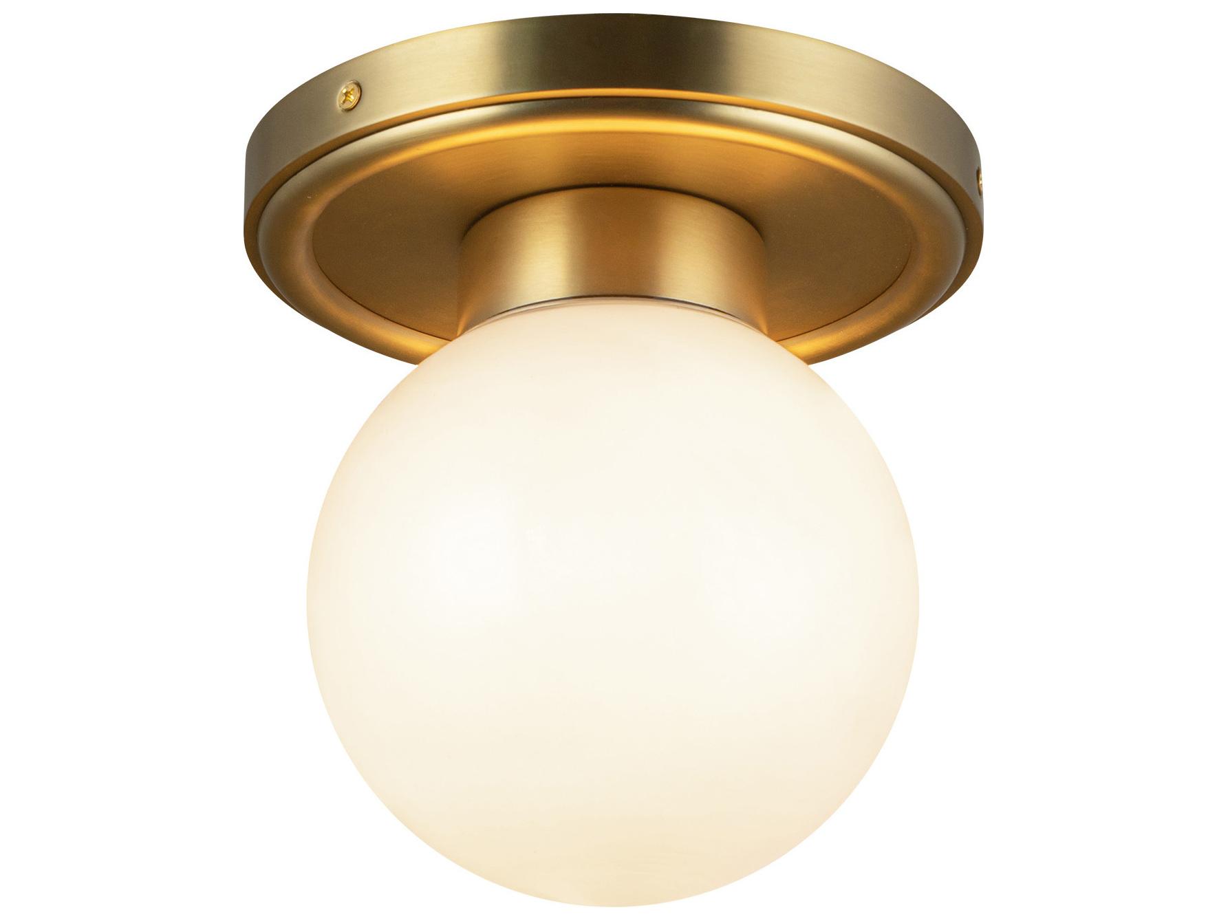 Alora Mood Fiore 1-Light Brushed Gold Globe Semi Flush Mount