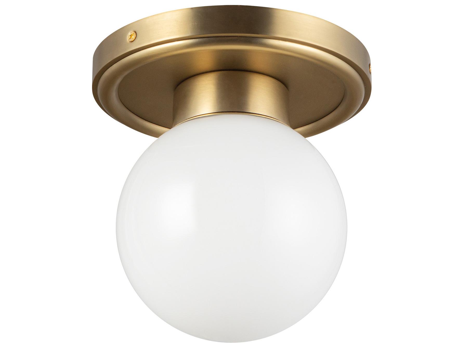 Alora Mood Fiore 1-Light Brushed Gold Globe Semi Flush Mount