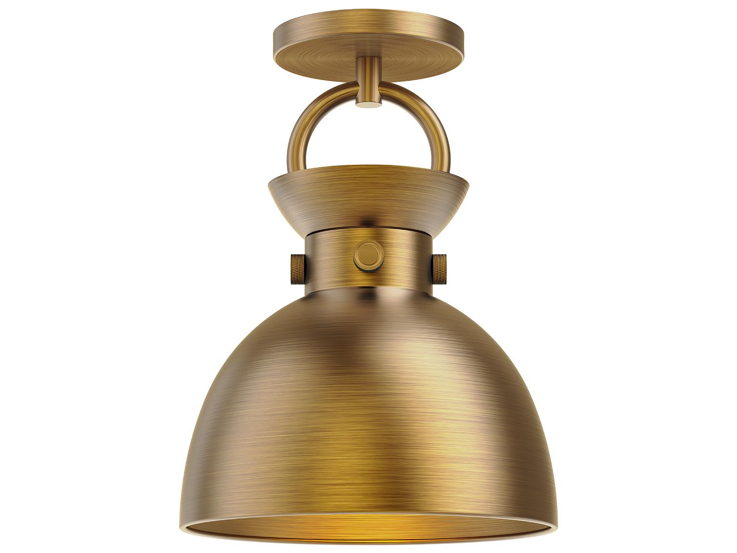 Alora Mood Waldo 1-Light Aged Gold Semi Flush Mount